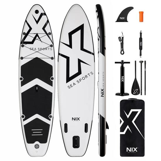Pack stand up paddle gonflable 11" (335 x 84 x 15 cm), jusqu'à 159 kg, blanc