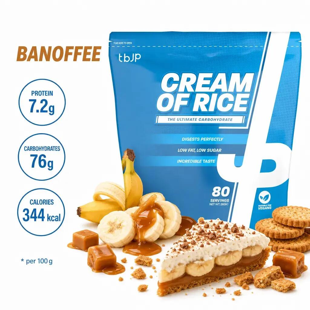Trained by JP Nutrition Cream of Rice 2000g Banoffee