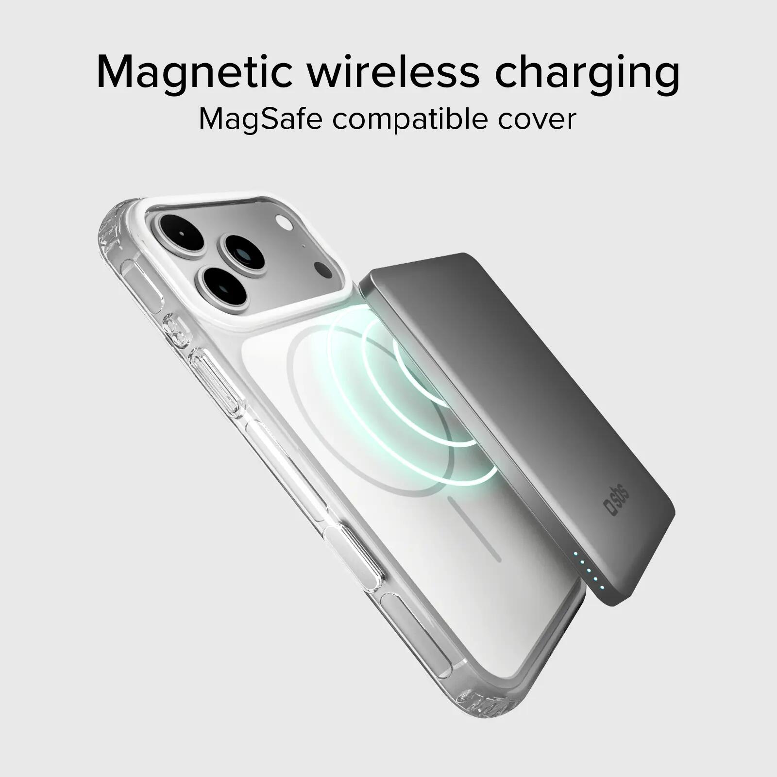 Cover magnetica compatibile con MagSafe con angoli antiurto per iPhone 17 Pro 5/7