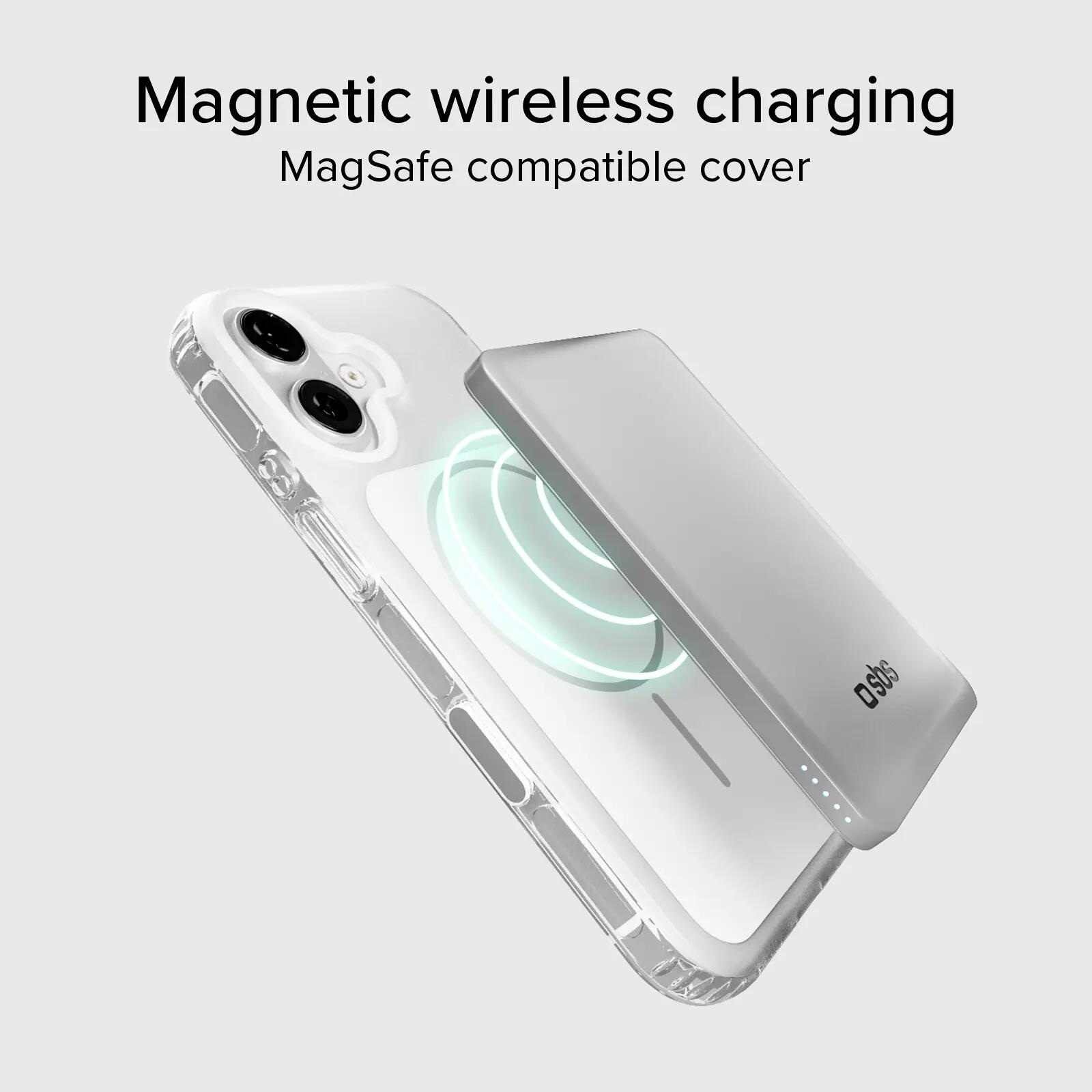 Cover magnetica compatibile con MagSafe con angoli antiurto per iPhone 17 5/7