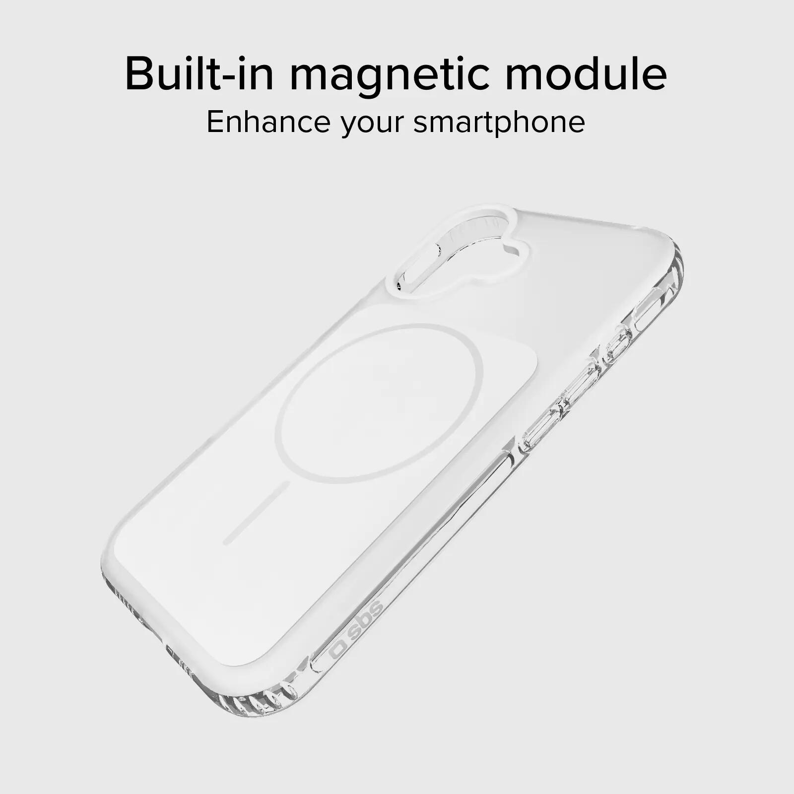 Cover magnetica compatibile con MagSafe con angoli antiurto per iPhone 17 2/7