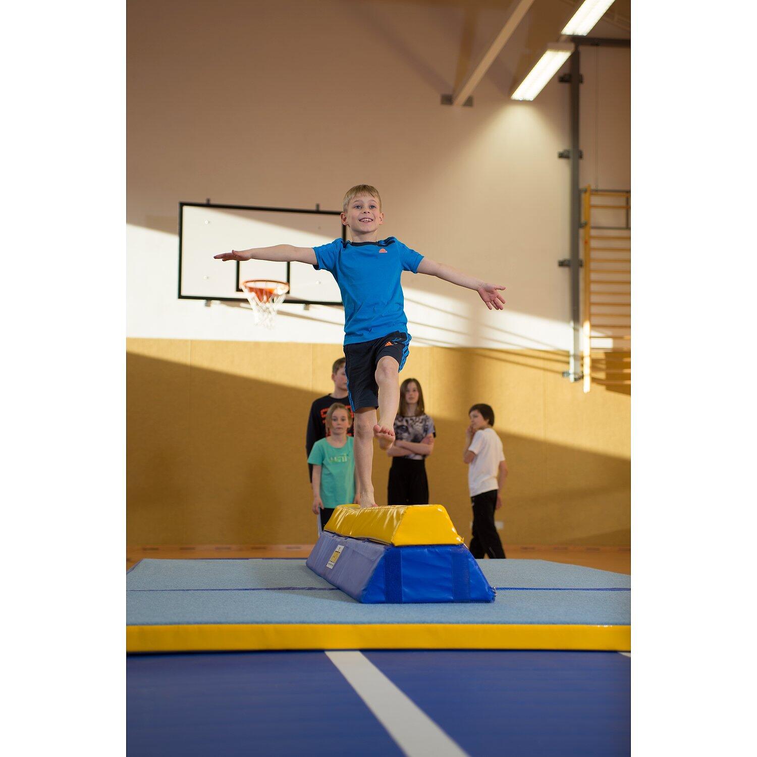 Schwebebalken Rinogym Turnen Unisex Blau-Gelb 4/6