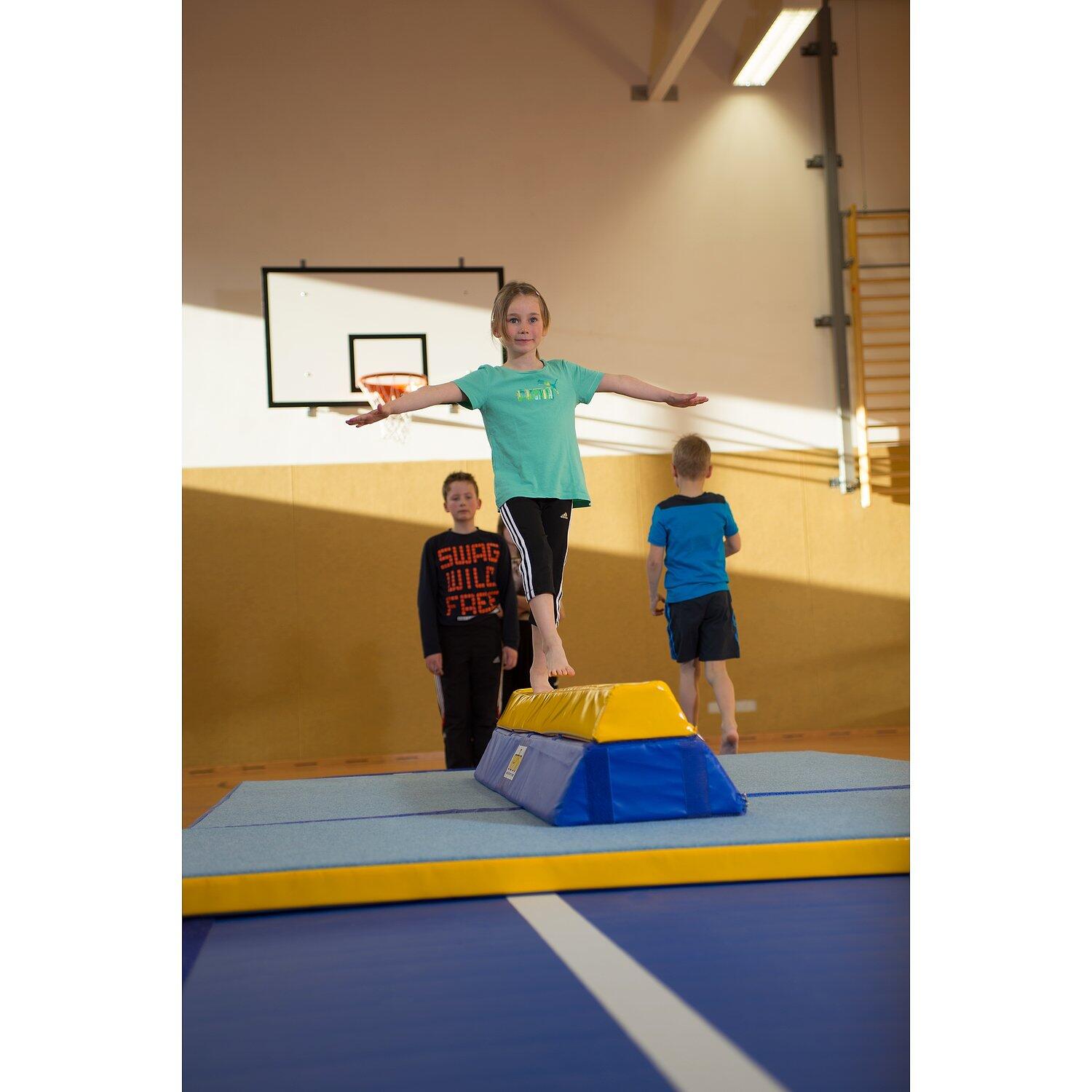 Schwebebalken Rinogym Turnen Unisex Blau-Gelb 3/6