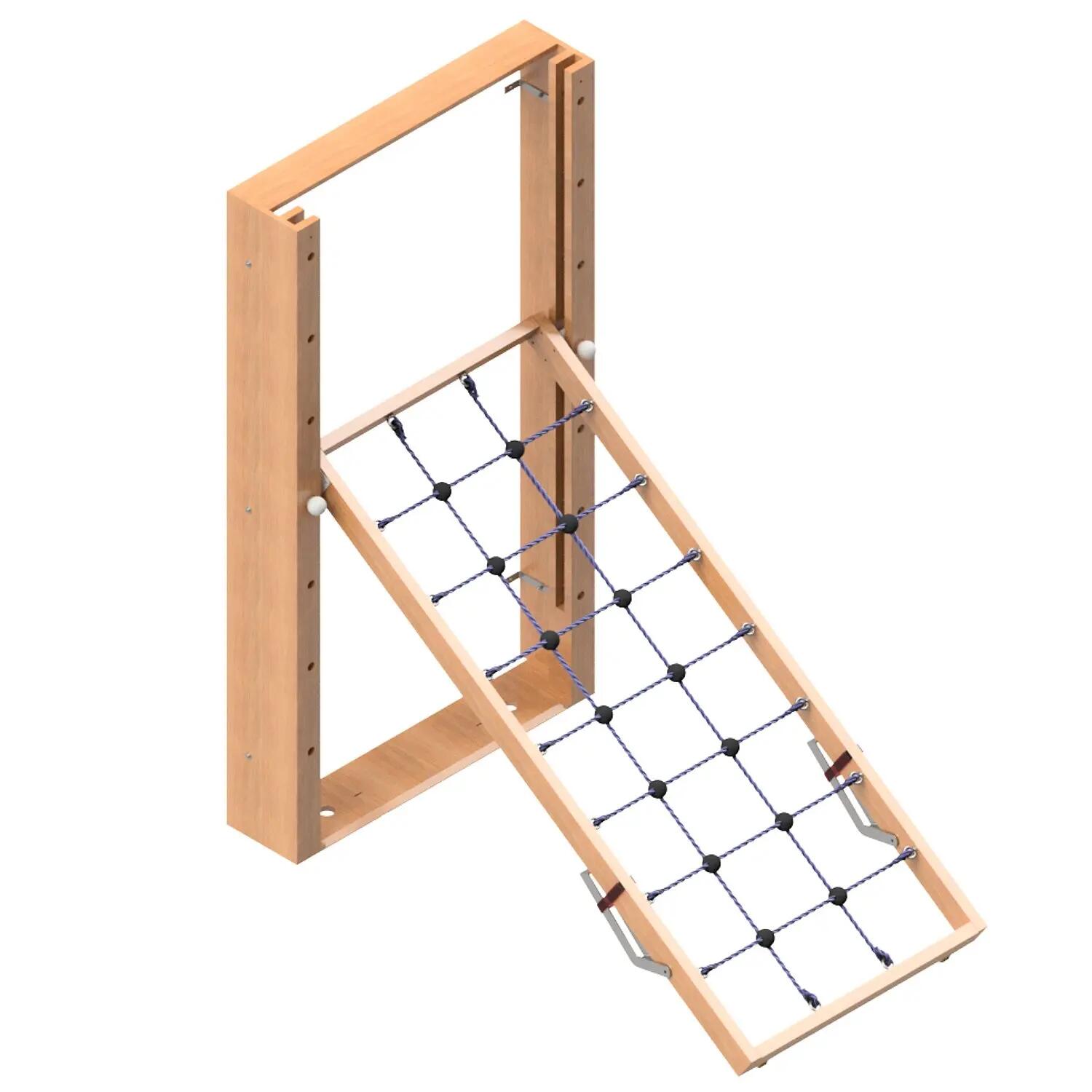 Klapp-Turnwand TuWa Kletternetz Incline Ohne Fallschutzmatten Turnen 3/6