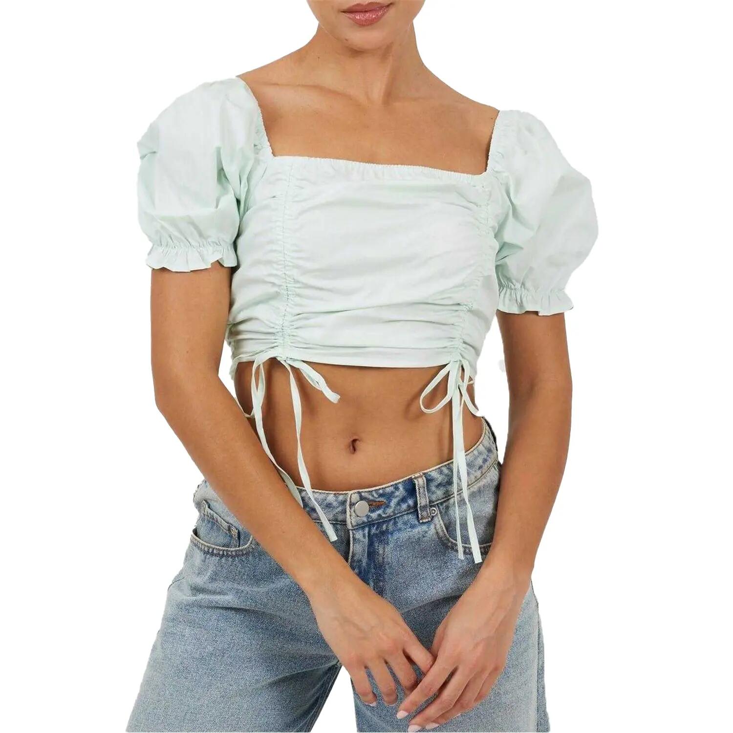 Brave Soul Womens/Ladies Puff Sleeve Crop Top