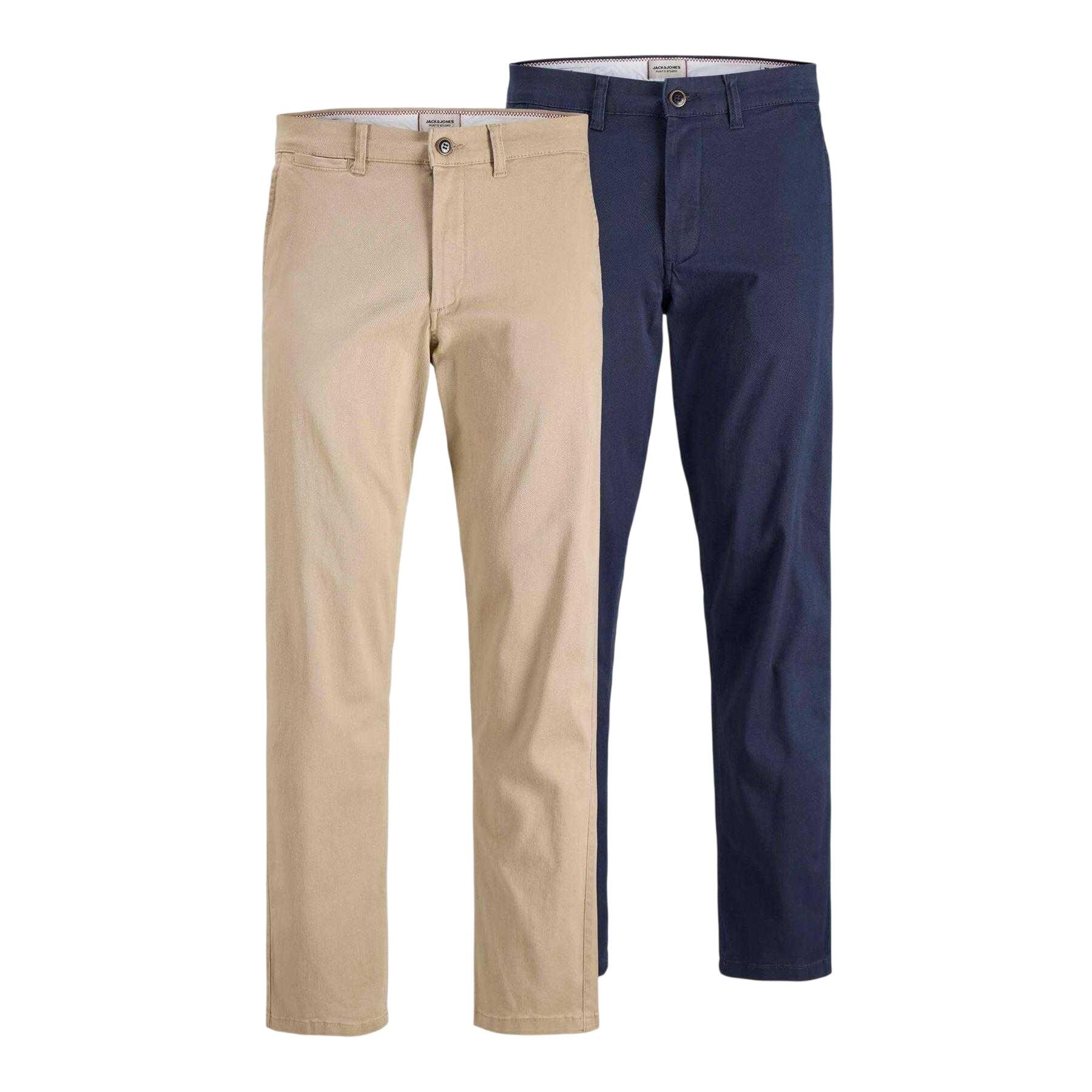 Jack And Jones Mens Kane Dave Chinos (Pack of 2)