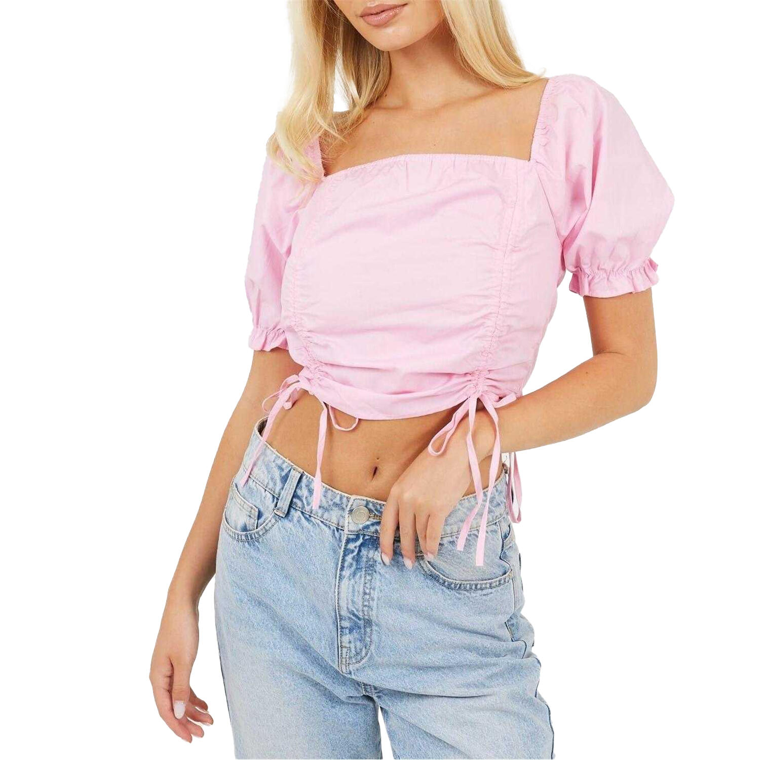 Brave Soul Womens/Ladies Puff Sleeve Crop Top