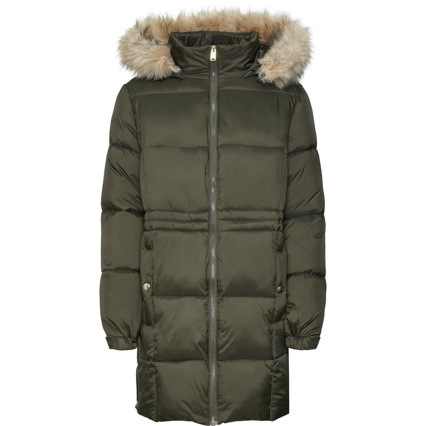 Vero Moda Womens/Ladies Quilted Faux Fur Puffer Jacket