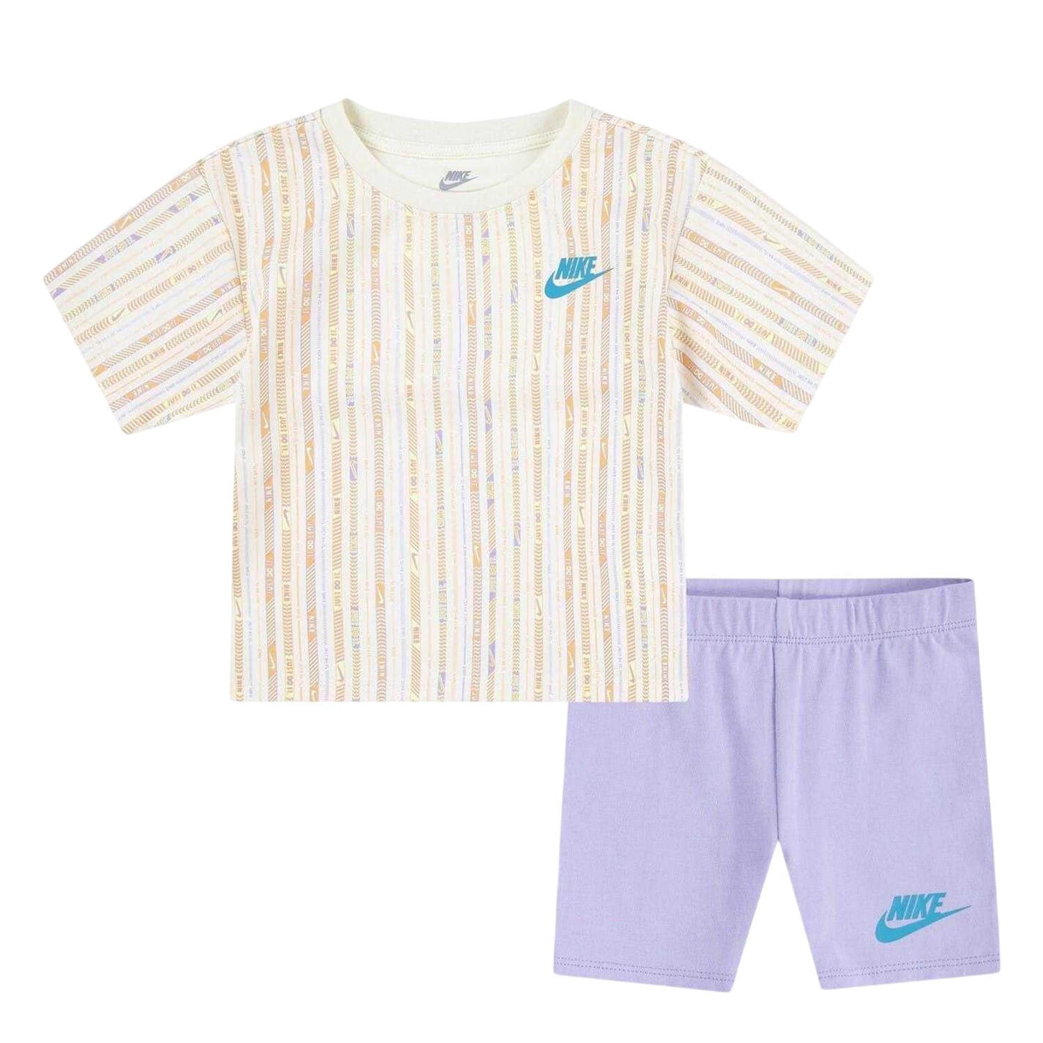Nike Girls Camper Striped T-Shirt & Shorts Set