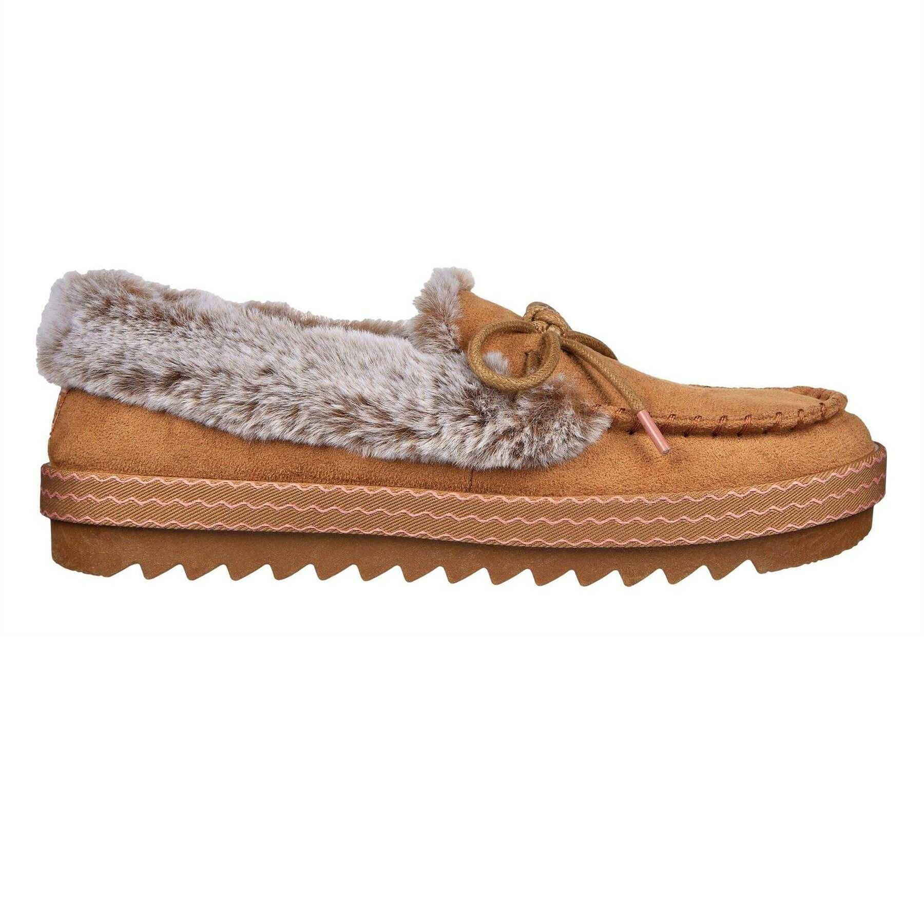 Skechers Womens/Ladies Cozy Kiss Leather Flat Moccasin Slippers