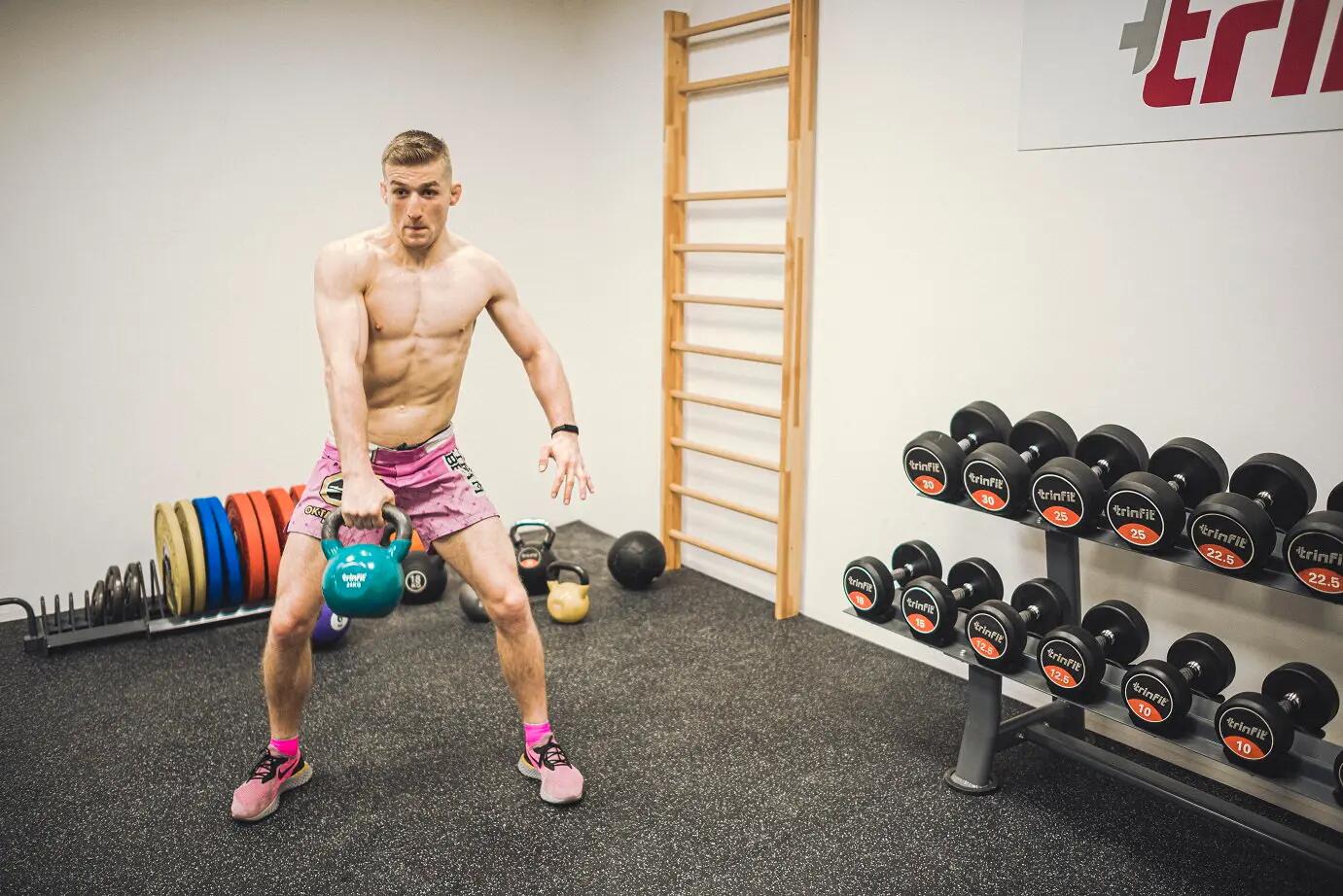 Kettlebell kovový vinyl varianta 10 kg 3/5