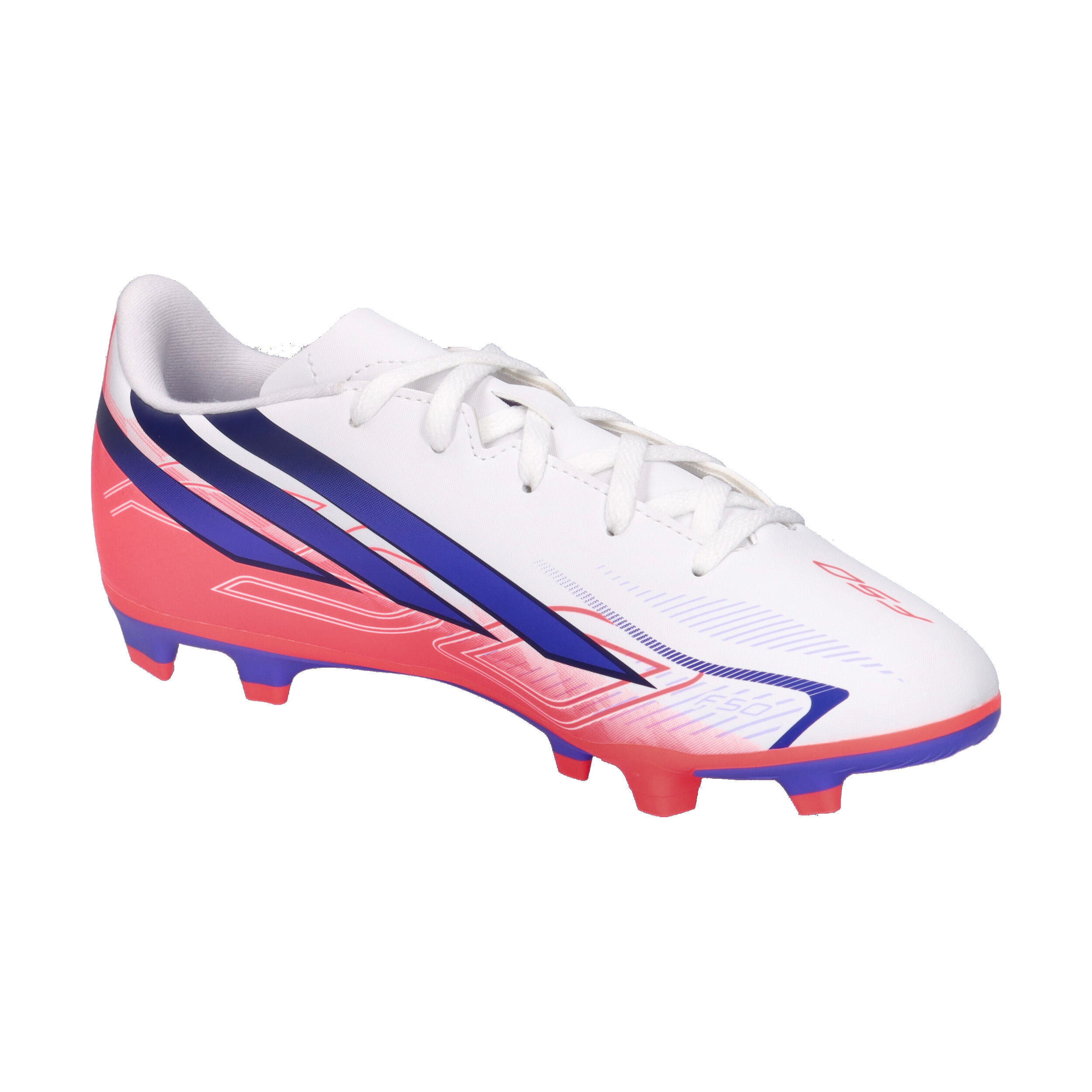 Junior Adidas F50 Hyperfast Club FG/MG Bianco e rosa 8/14