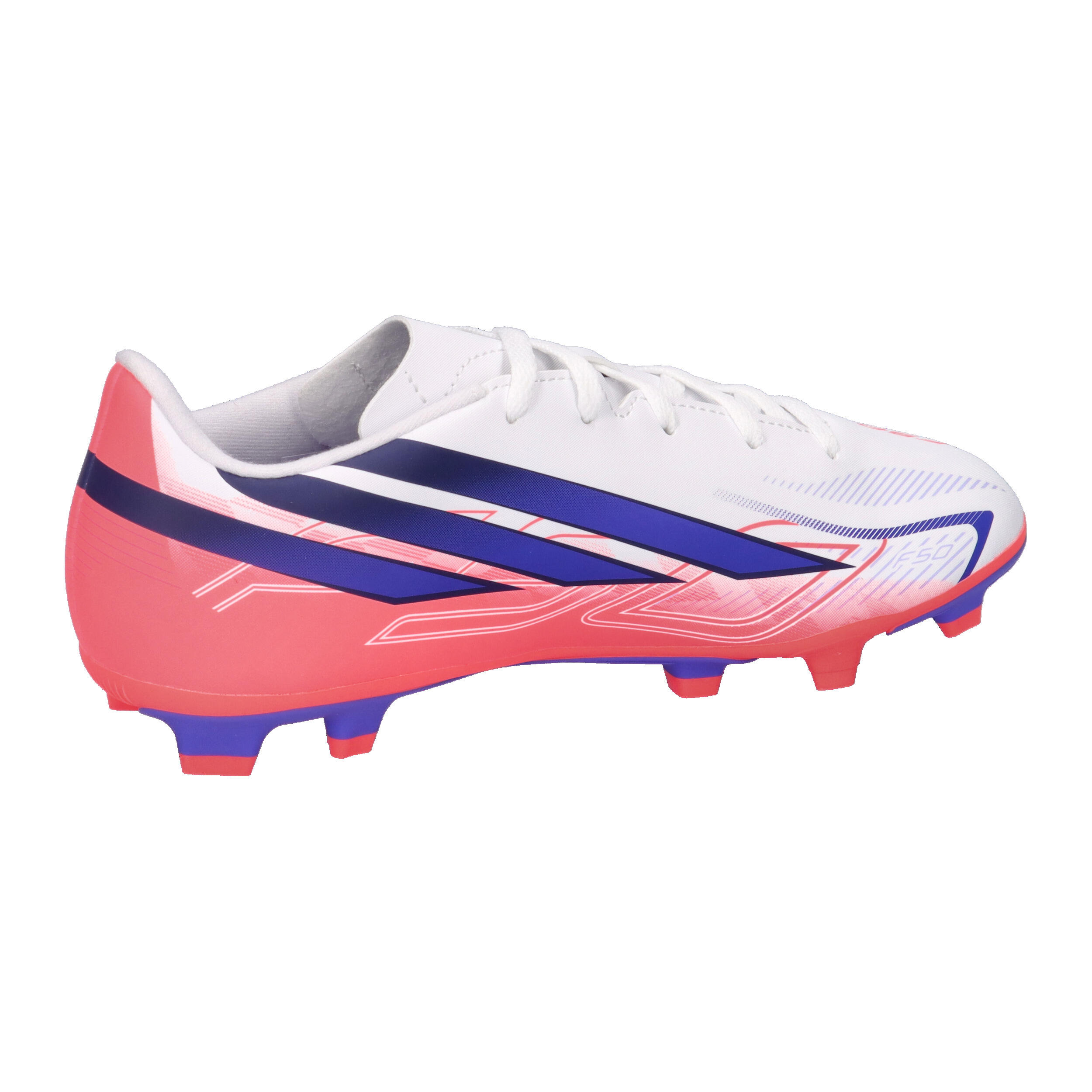 Junior Adidas F50 Hyperfast Club FG/MG Bianco e rosa 14/14