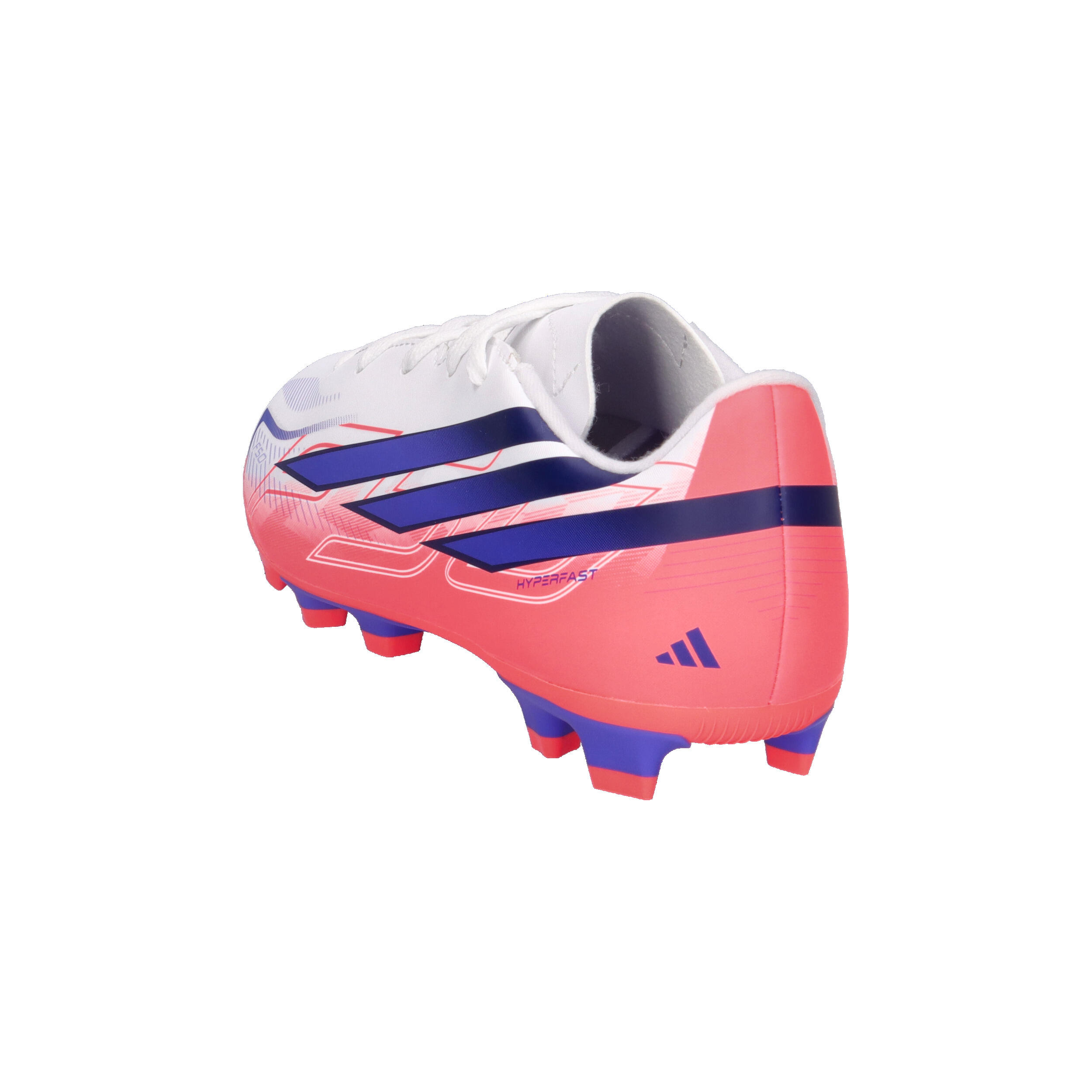Junior Adidas F50 Hyperfast Club FG/MG Bianco e rosa 11/14