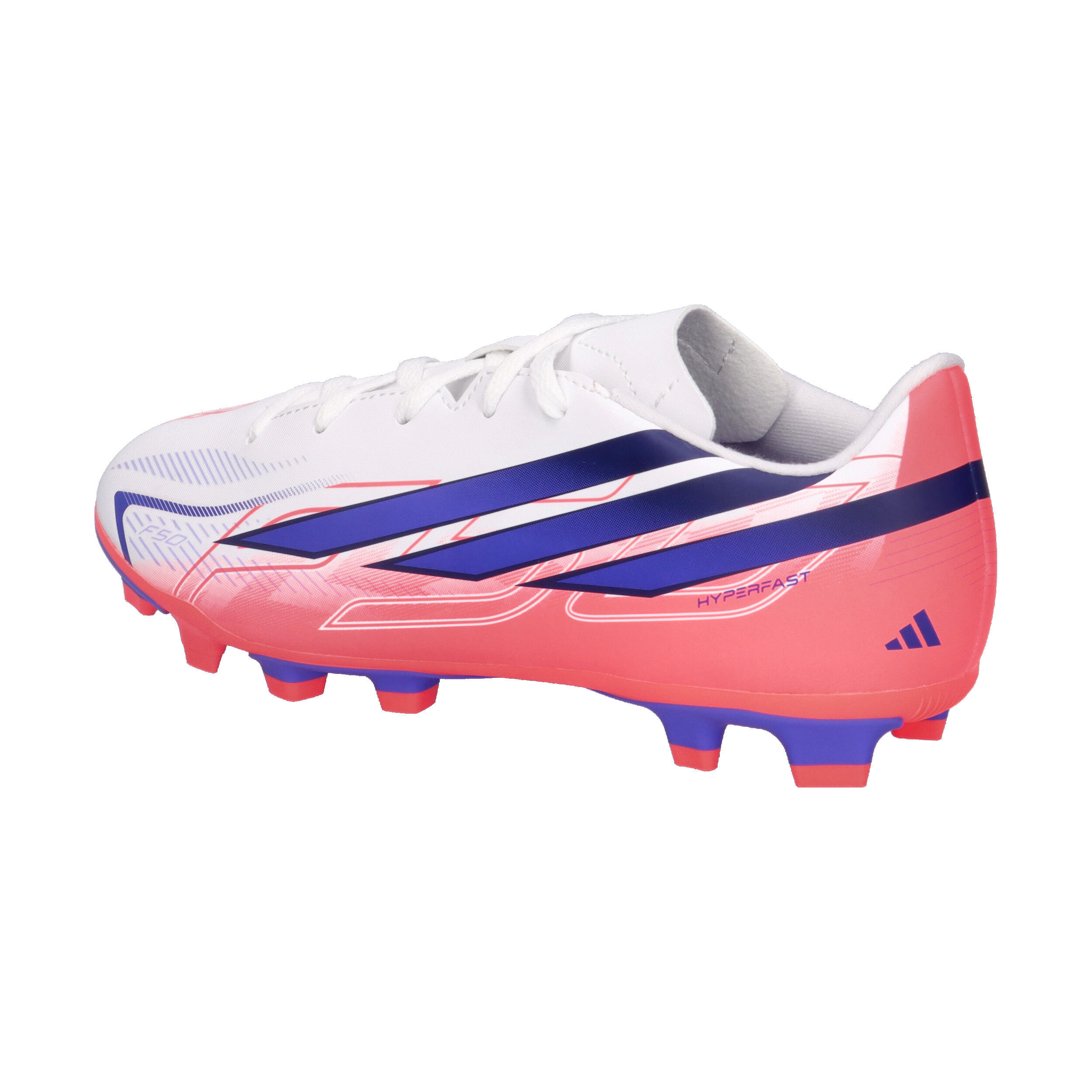 Junior Adidas F50 Hyperfast Club FG/MG Bianco e rosa 10/14
