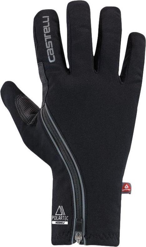 Mănuși ciclism lungi Castelli Espresso 2 | iarnă 3-10°C - BLACK