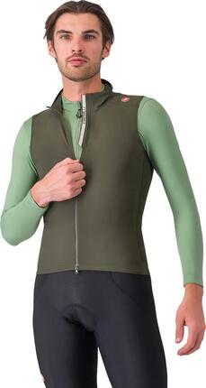 Gilet Coupe-Vent Homme Castelli Espresso Vert