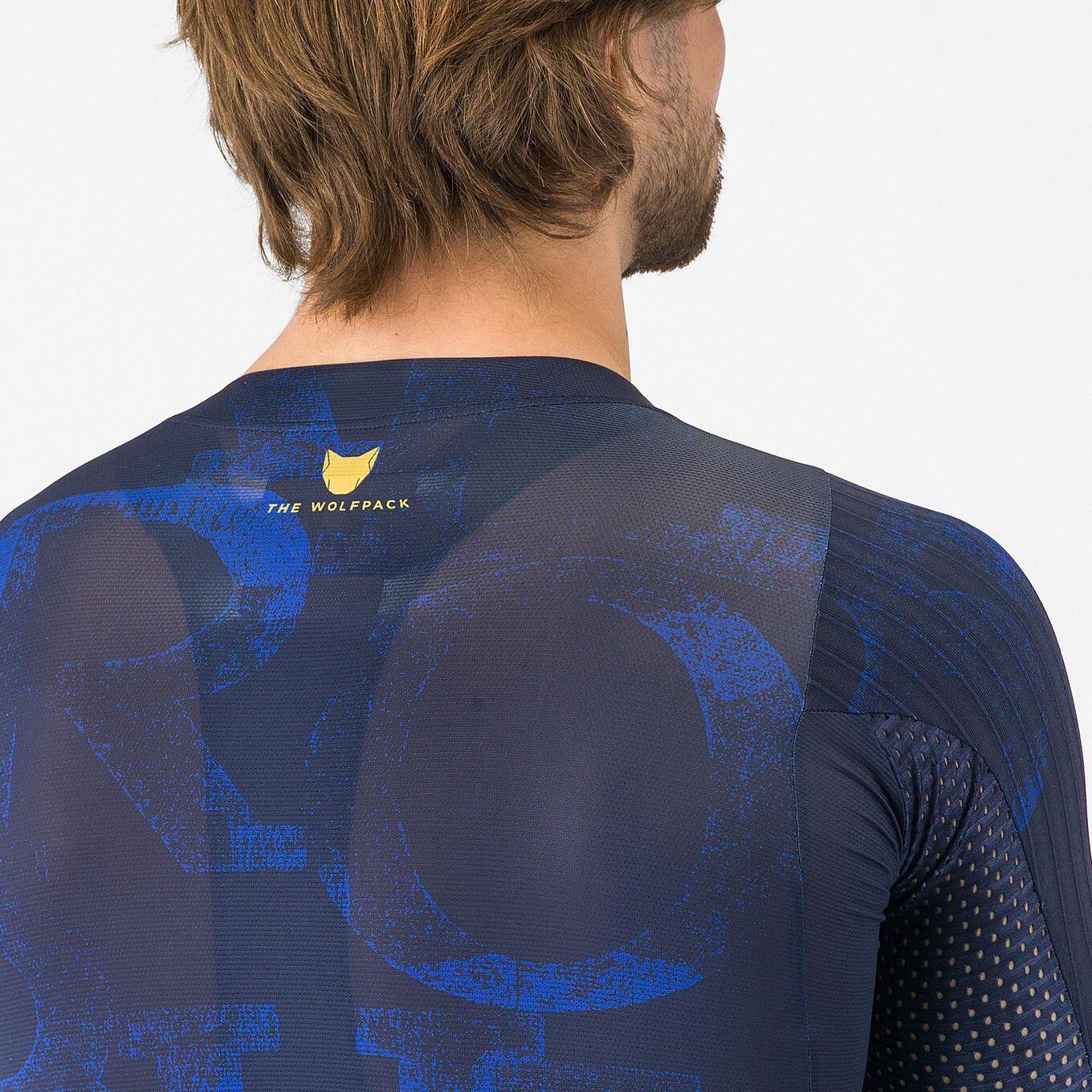 Maillot Manches Courtes Homme Castelli Remco Aero Bullet 8S Bleu/Or 5/6