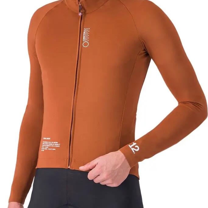 Long Sleeve Jacket Men Castelli Do.Di.Ci Brown