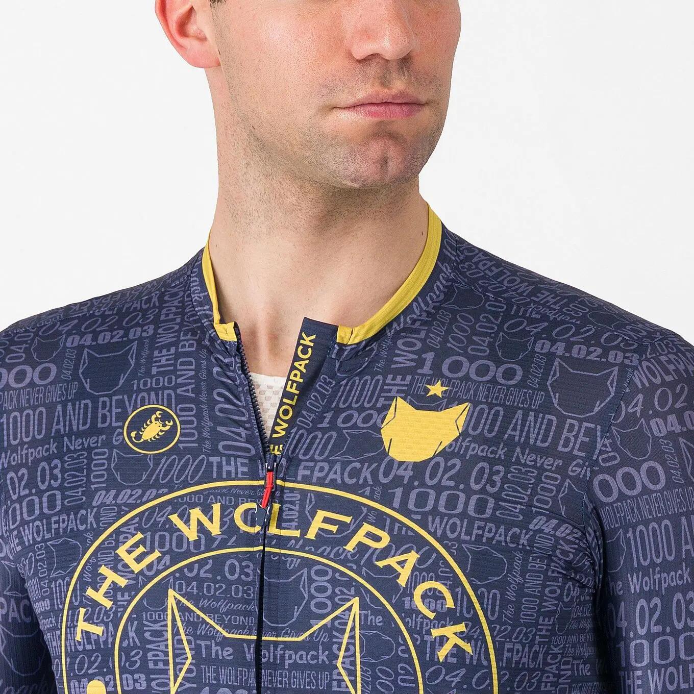 Castelli Wolfpack 1000 Victory Blau/Gold Herren Kurzarmtrikot 3/6