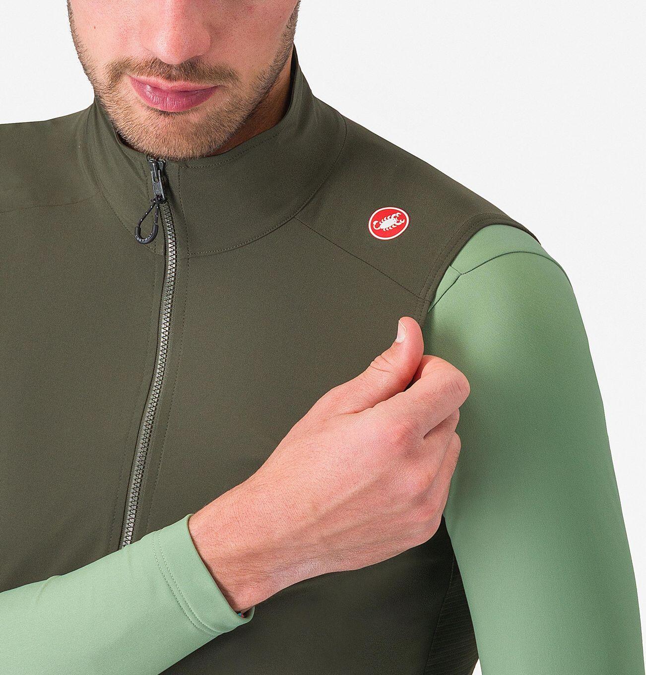 Gilet Coupe-Vent Homme Castelli Espresso Vert 3/6