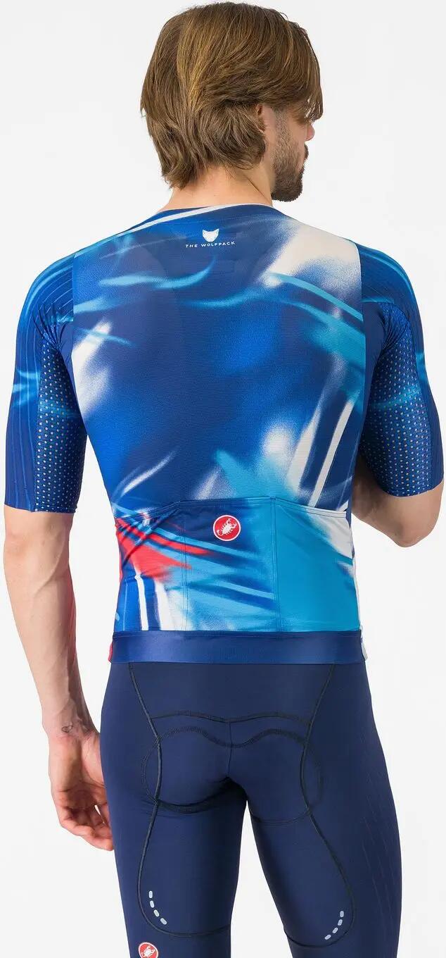 Maillot Manches Courtes Homme Castelli Wolfpack Rave 8S Bleu/Rouge 2/6