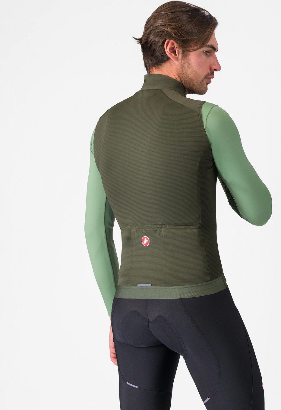 Gilet Coupe-Vent Homme Castelli Espresso Vert 2/6
