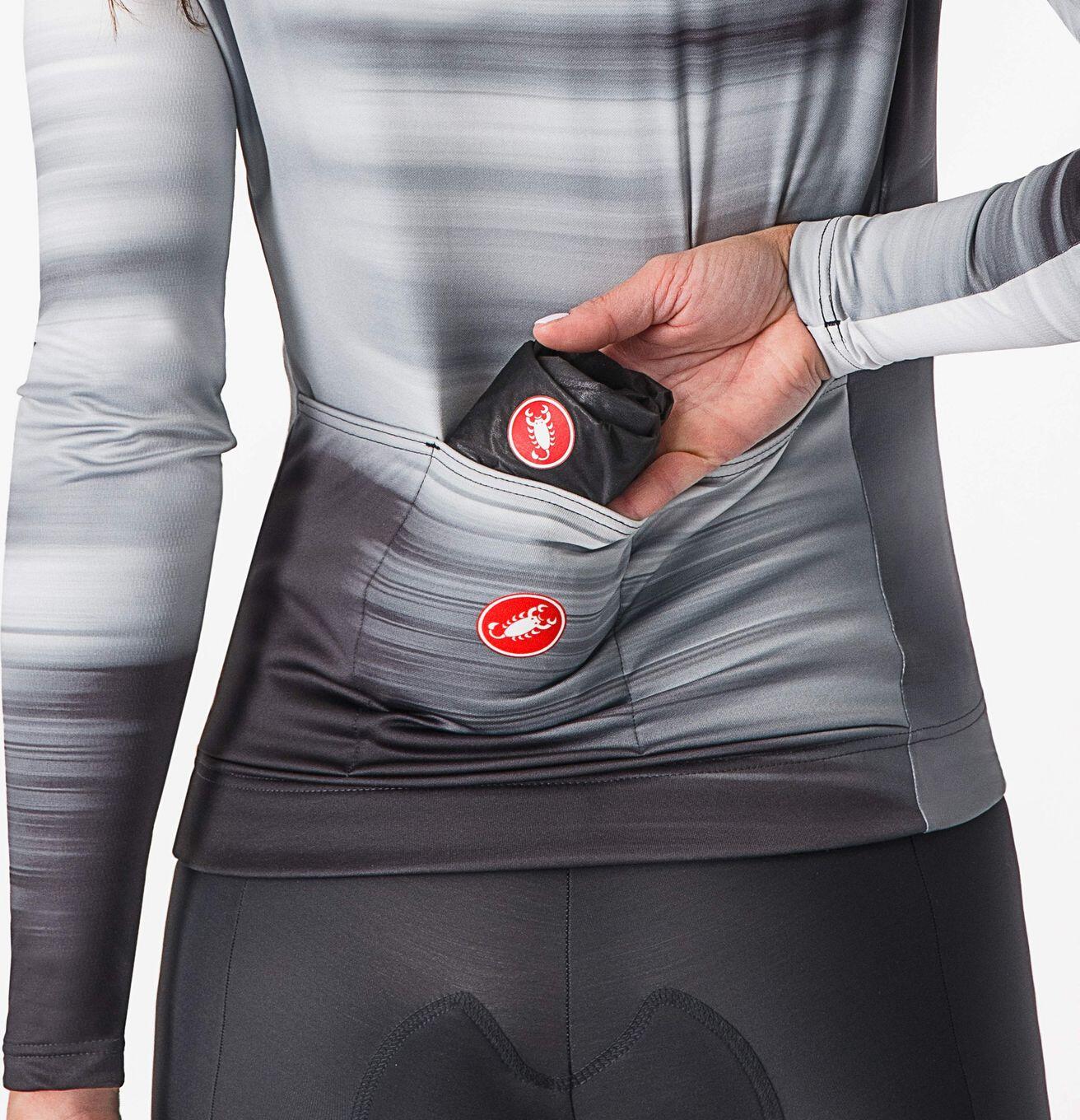 Castelli Squall Shell Winddichte Jas voor dames Zwart/Zilver 5/6