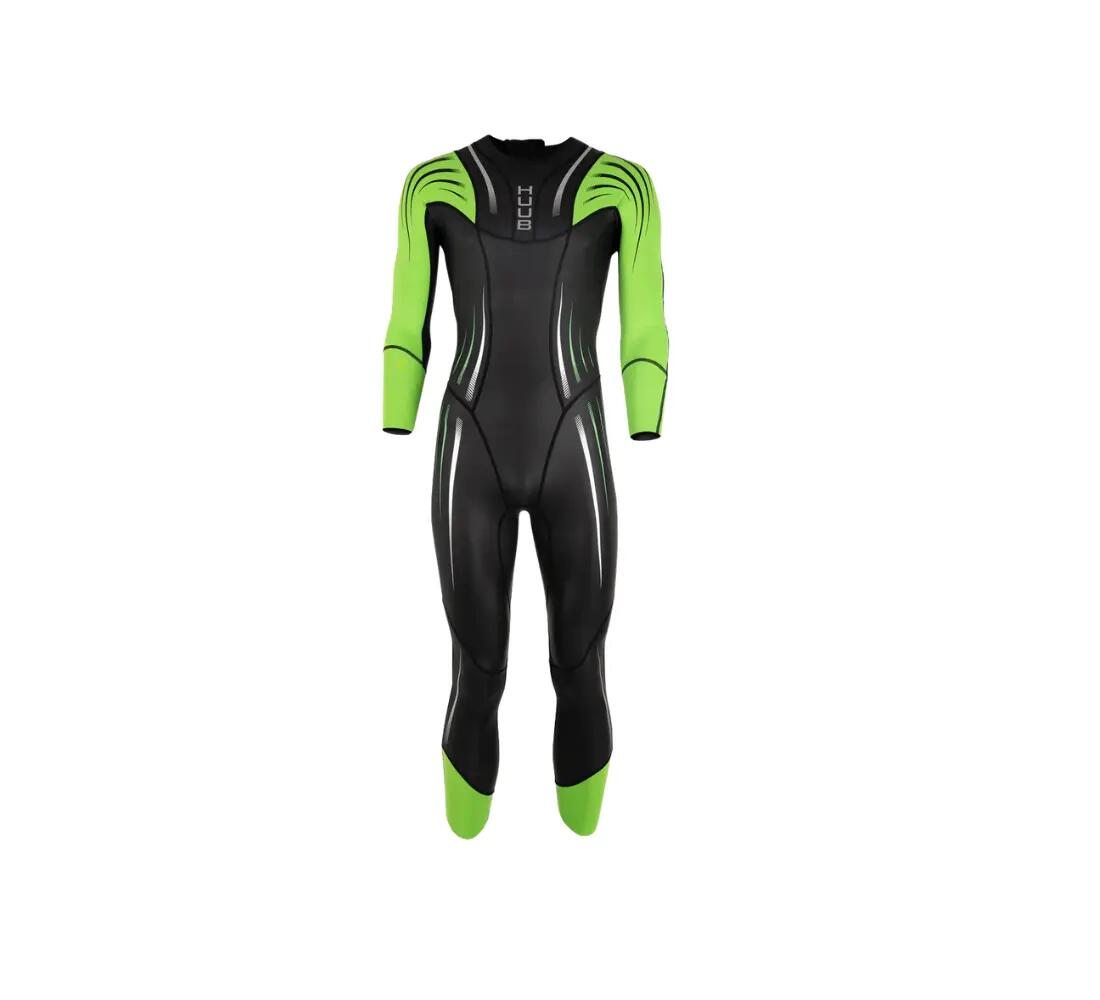 Muta da nuoto da uomo HUUB - Nero/Verde fluo - Taglia L 2/7