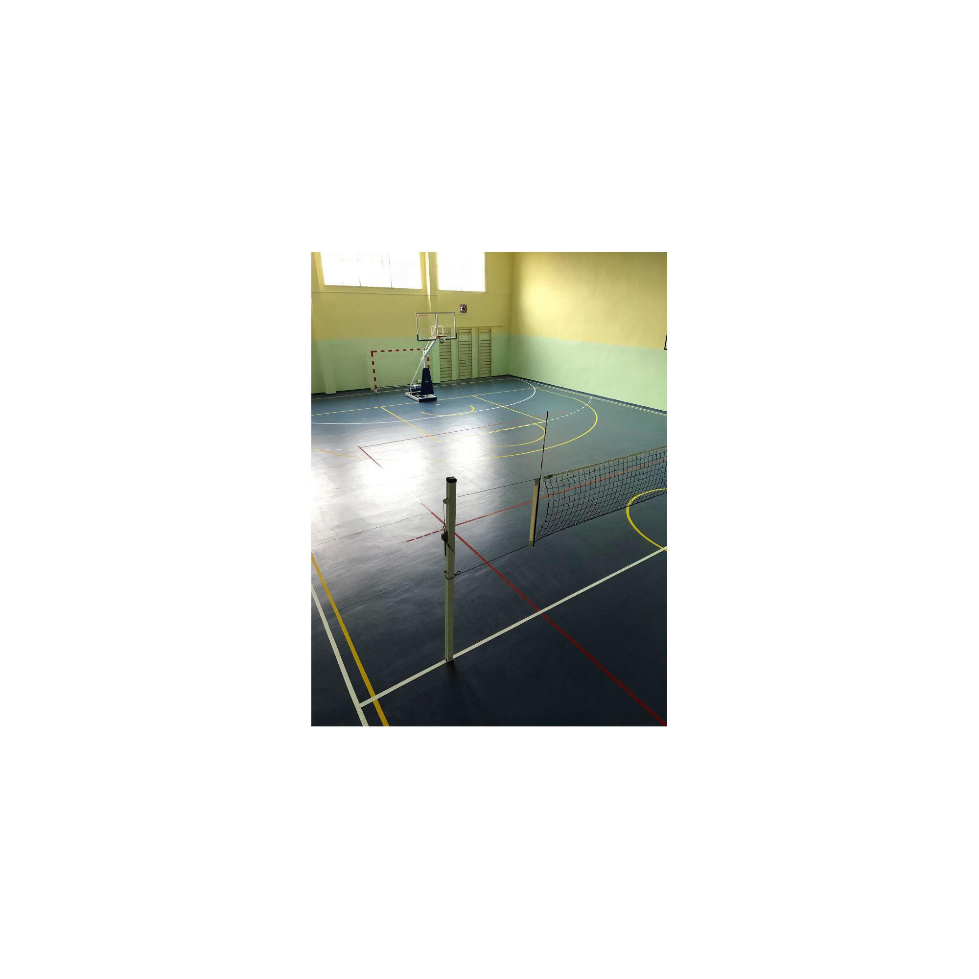 Stalpi volei Anastasia Sport profil aluminiu 80x80 mm cu inaltime reglabila
