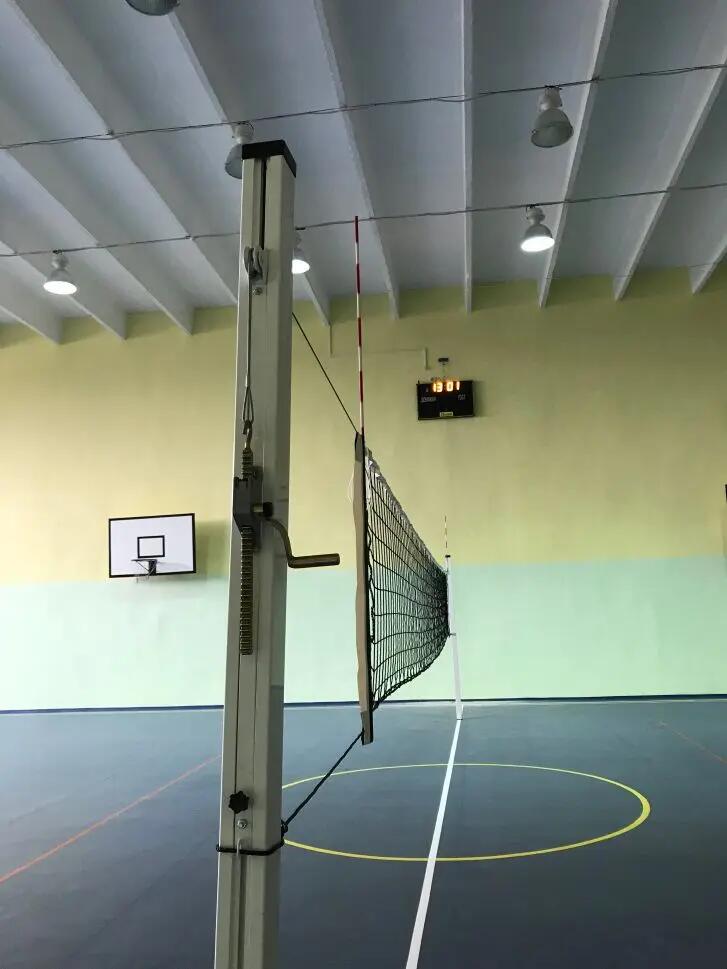 Stalpi volei Anastasia Sport profil aluminiu 80x80 mm cu inaltime reglabila 12/15