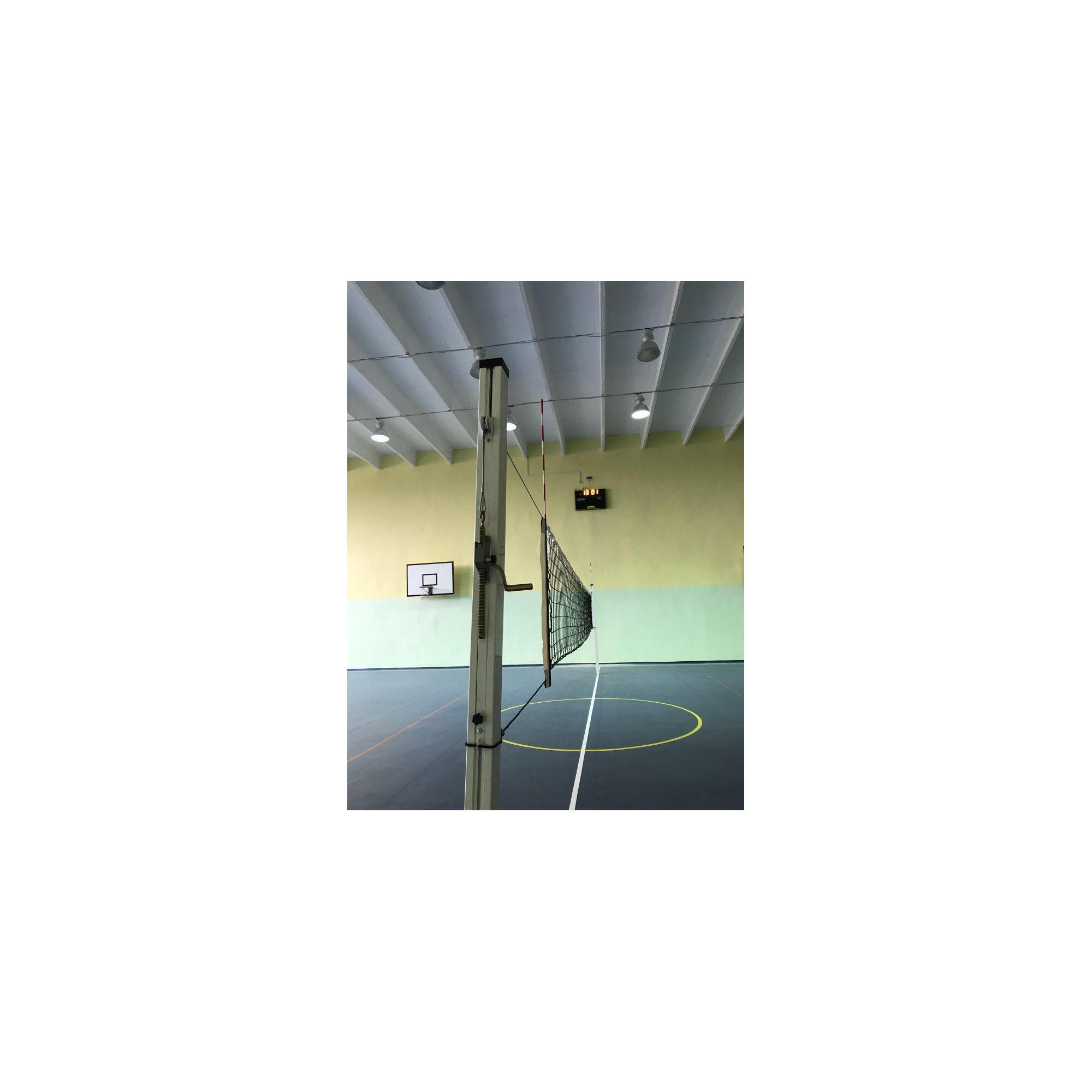 Stalpi volei Anastasia Sport profil aluminiu 80x80 mm cu inaltime reglabila