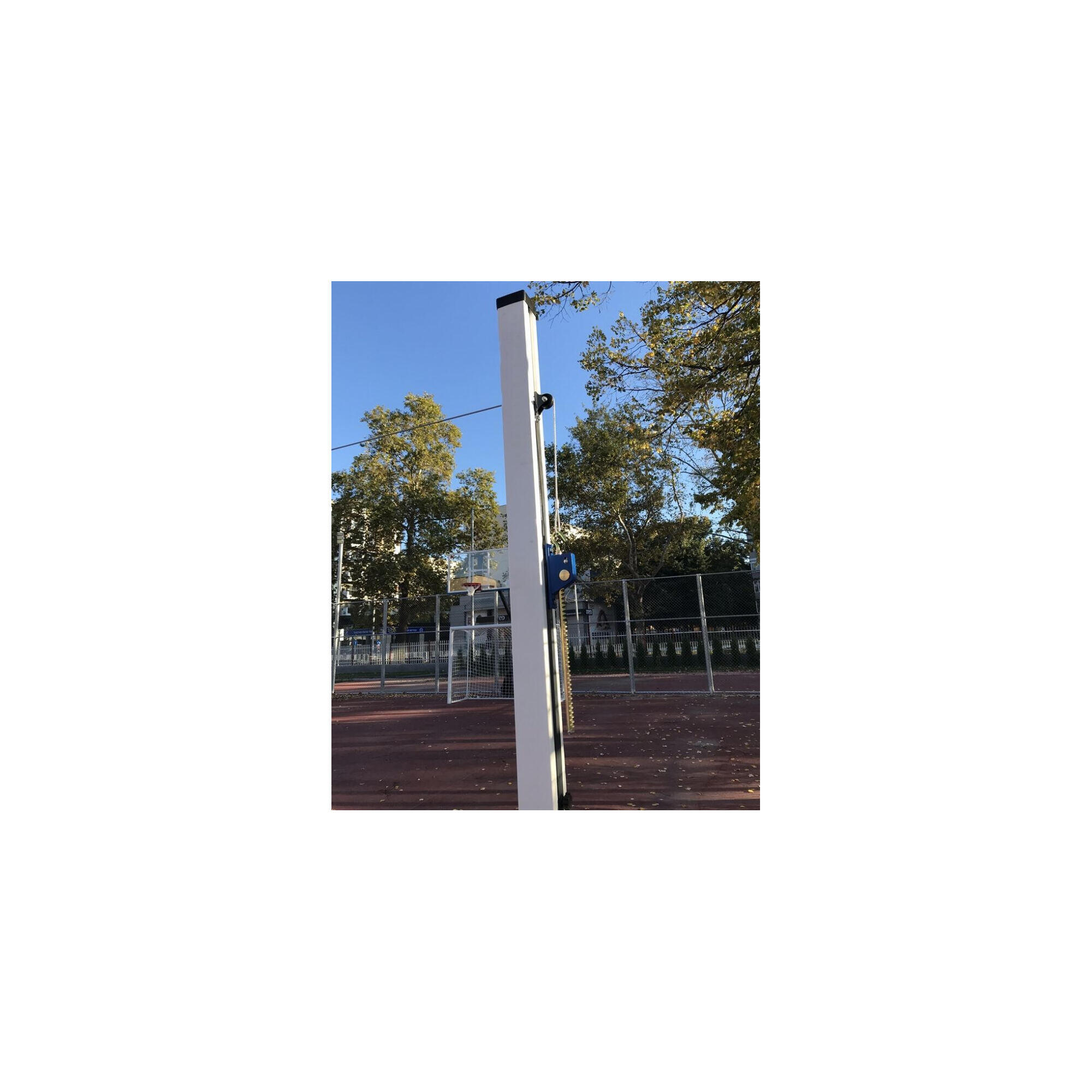 Stalpi volei Anastasia Sport profil aluminiu 80x80 mm cu inaltime reglabila