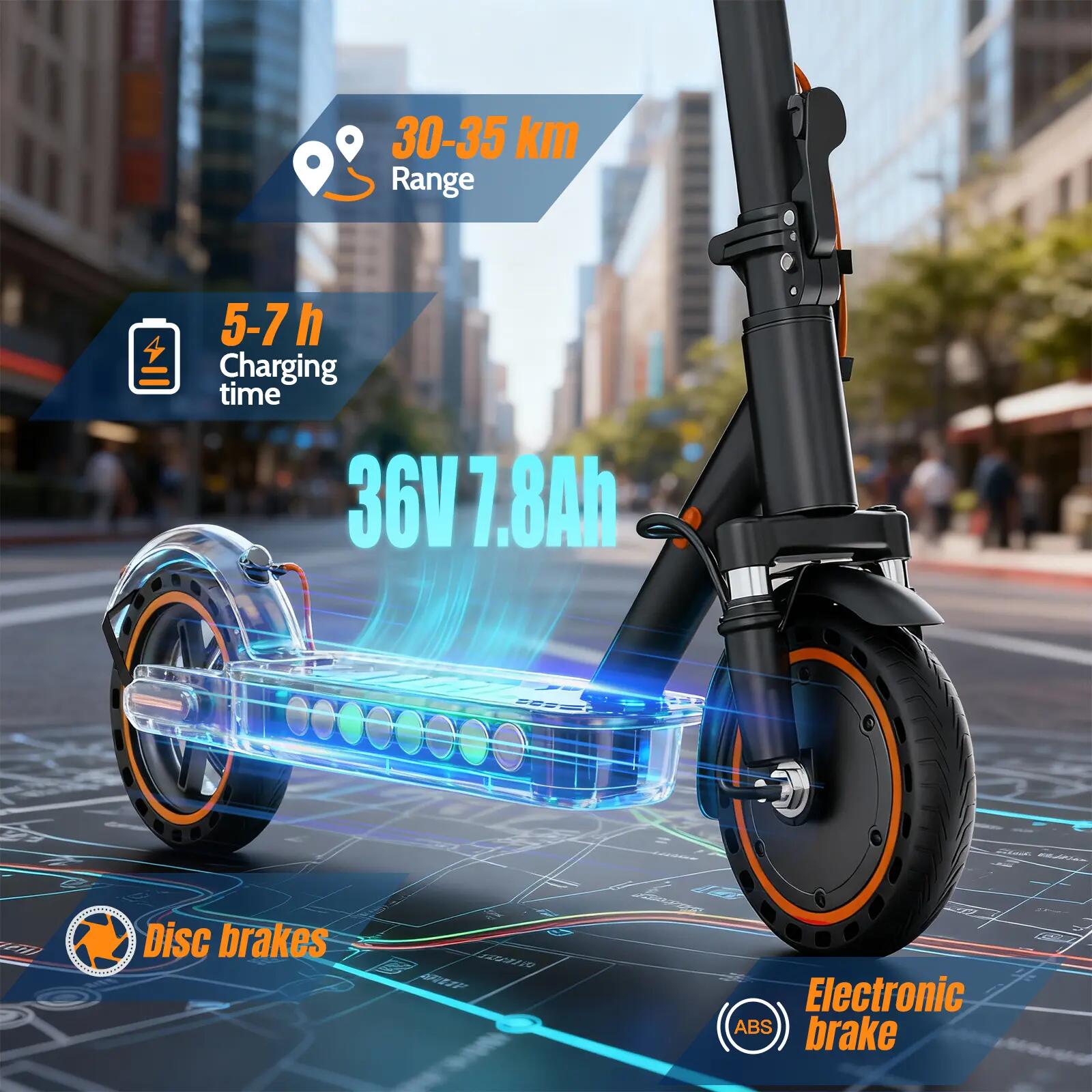 Elektrická koloběžka TODIMART T6S – Skládací elektrická koloběžka 8,5" 5/9
