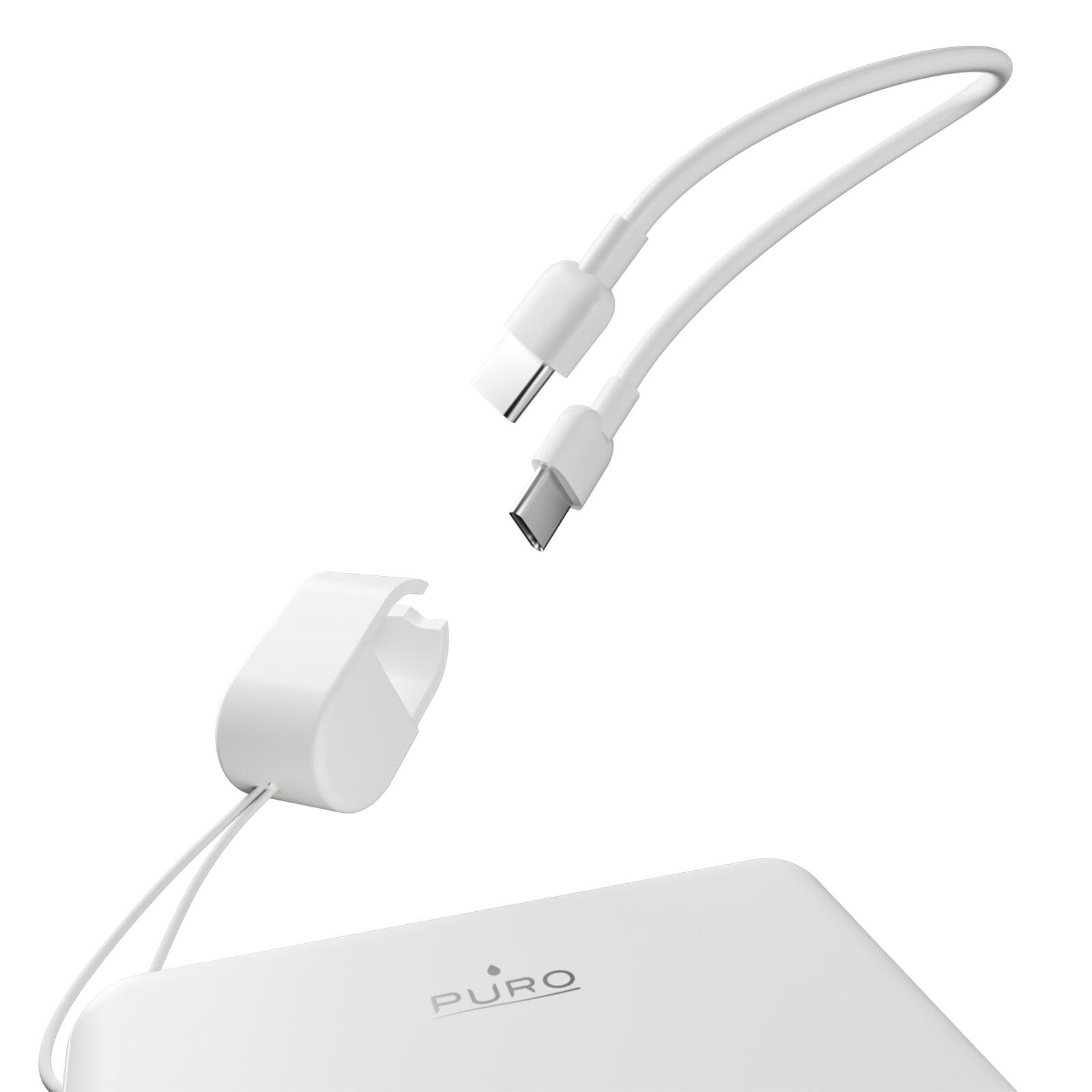 Batterie externe "Power Cube 5" 5000 mAh avec port USB-C et câble amovible 6/7