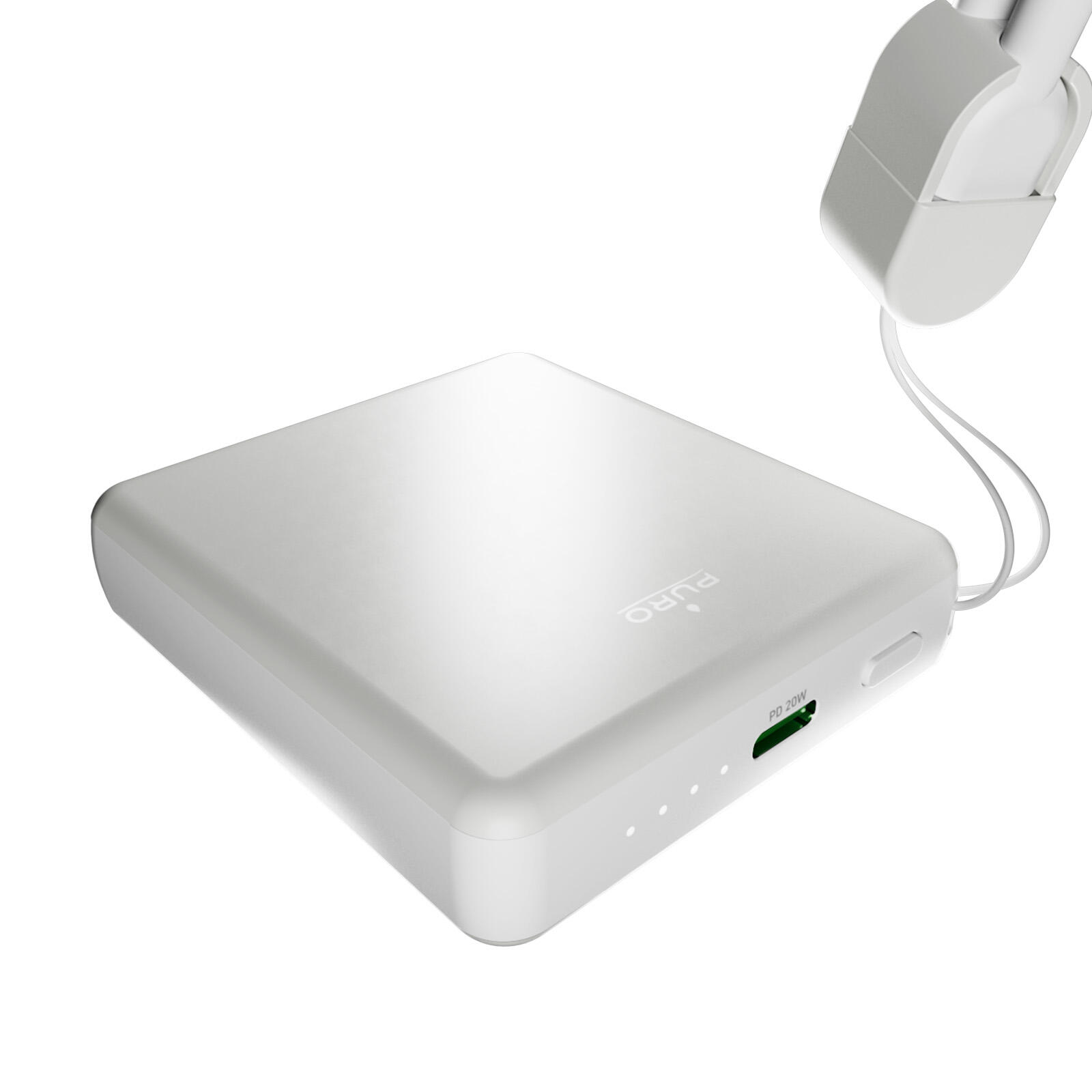 Batterie externe "Power Cube 5" 5000 mAh avec port USB-C et câble amovible 3/7