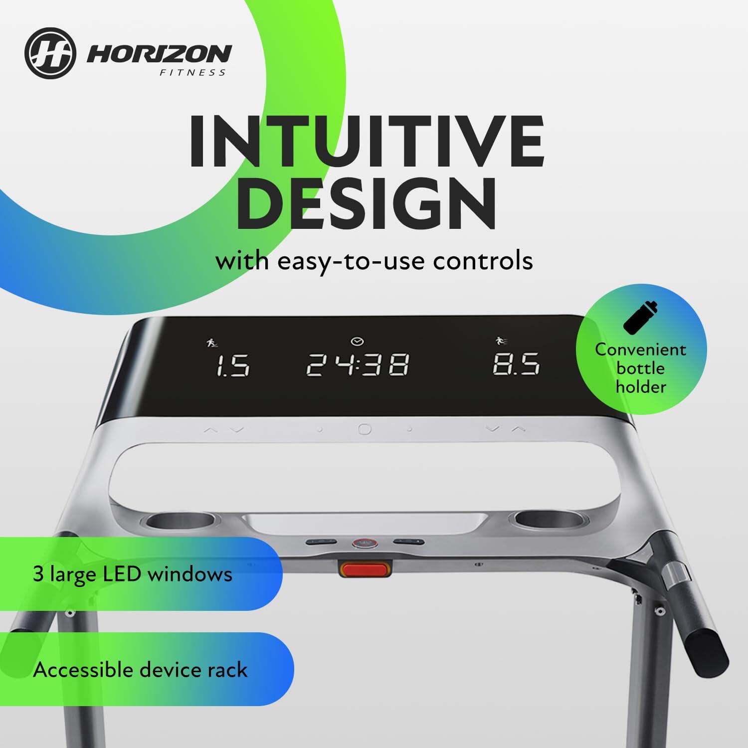 Horizon Paragon X – Tapis de course pliable 3 CV, inclinaison 15 %, écran 10″ 4/6