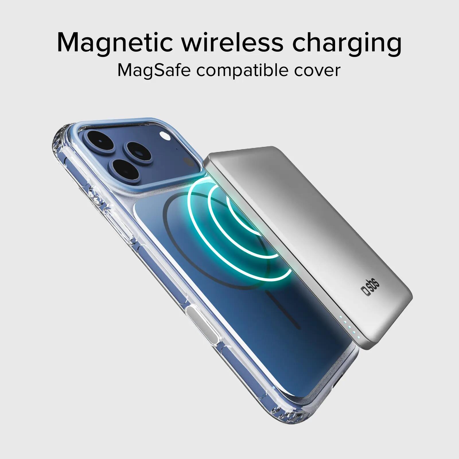 Cover magnetica compatibile con MagSafe con angoli antiurto per iPhone 17 Pro 5/7