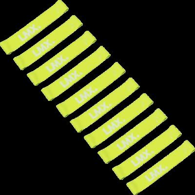 Lmx mini weerstandsband - extra licht - geel - 10 stuks