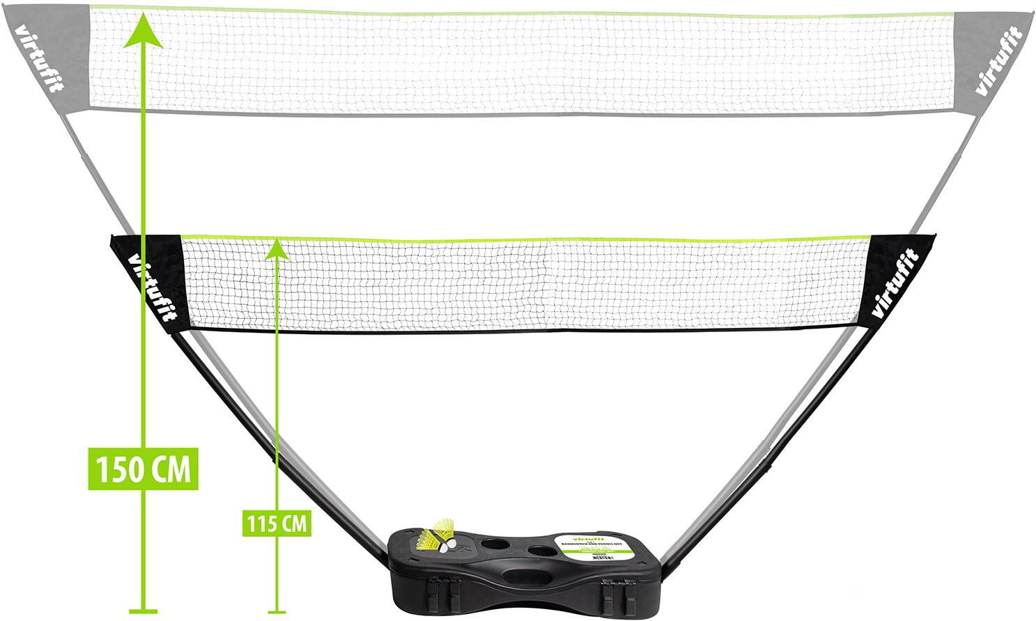Conjunto portátil de badminton e ténis 2 em 1 - Inclui estojo e raquetes 4/7