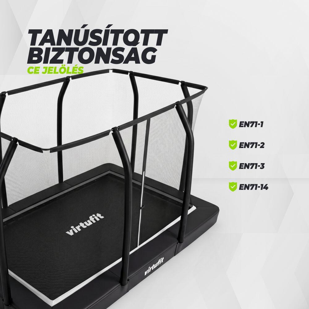 Premium Inground Trampoline met Veiligheidsnet - Rechthoekig - 183 x 274 cm 6/7