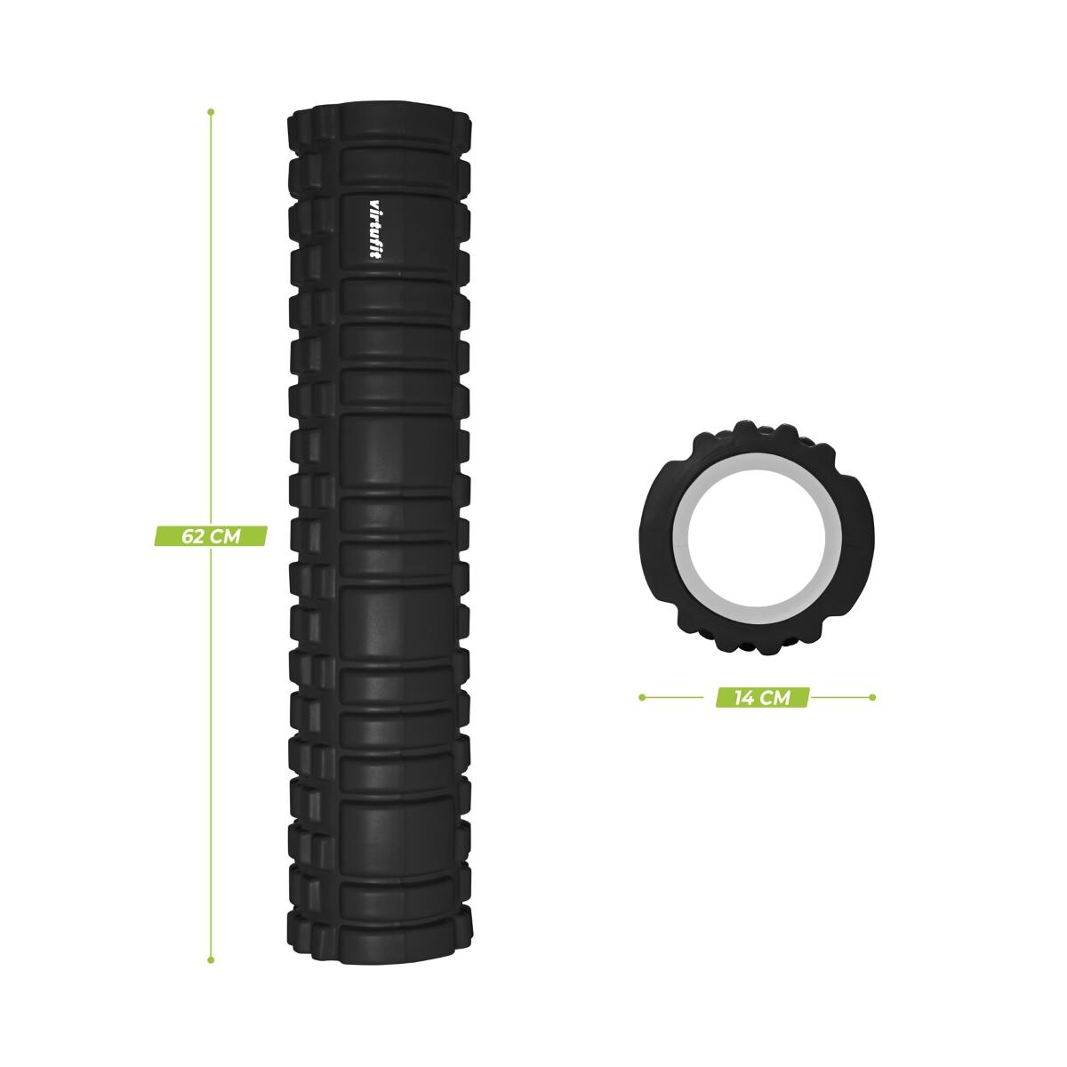 Foam Roller - Grid Foam Roller massage roller - 62 cm - Zwart 2/7