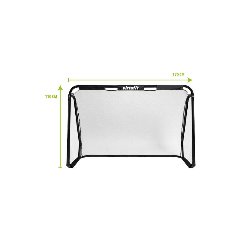 Poarta de fotbal VirtuFit Football Goal cu tinte de antrenament 170 x 110 cm