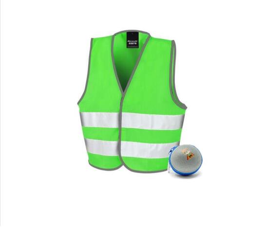 METEOR Porte-clef réfléchissant avec gilet fluo - Enfant - Vert