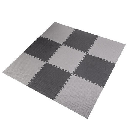 Mata puzzle - Zestaw 9 szt. - 12 mm - Jasnoszary
