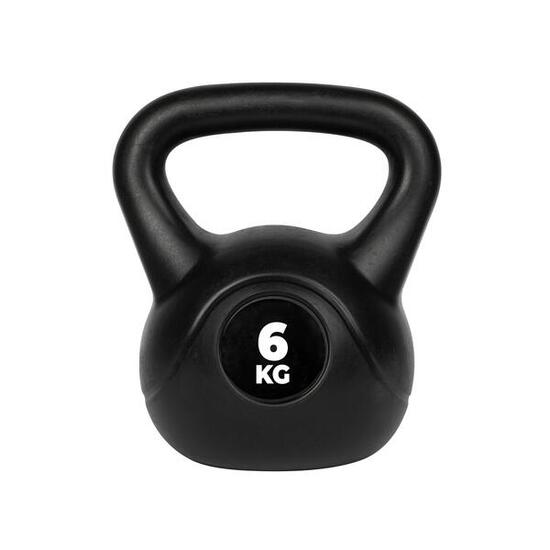 Kunststoff Kugelhalter - Kettlebell - 4 kg - Schwarz