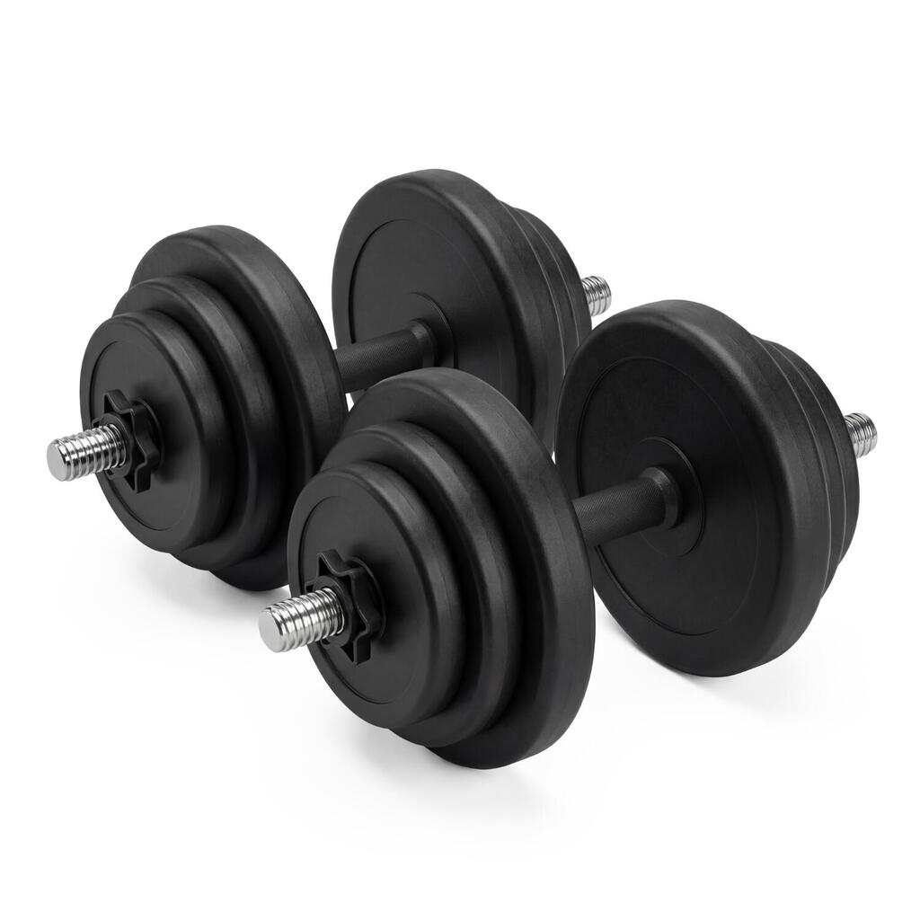 Adjustable Dumbbell Set - Vinyl - 2 x 14 kg (28 kg)