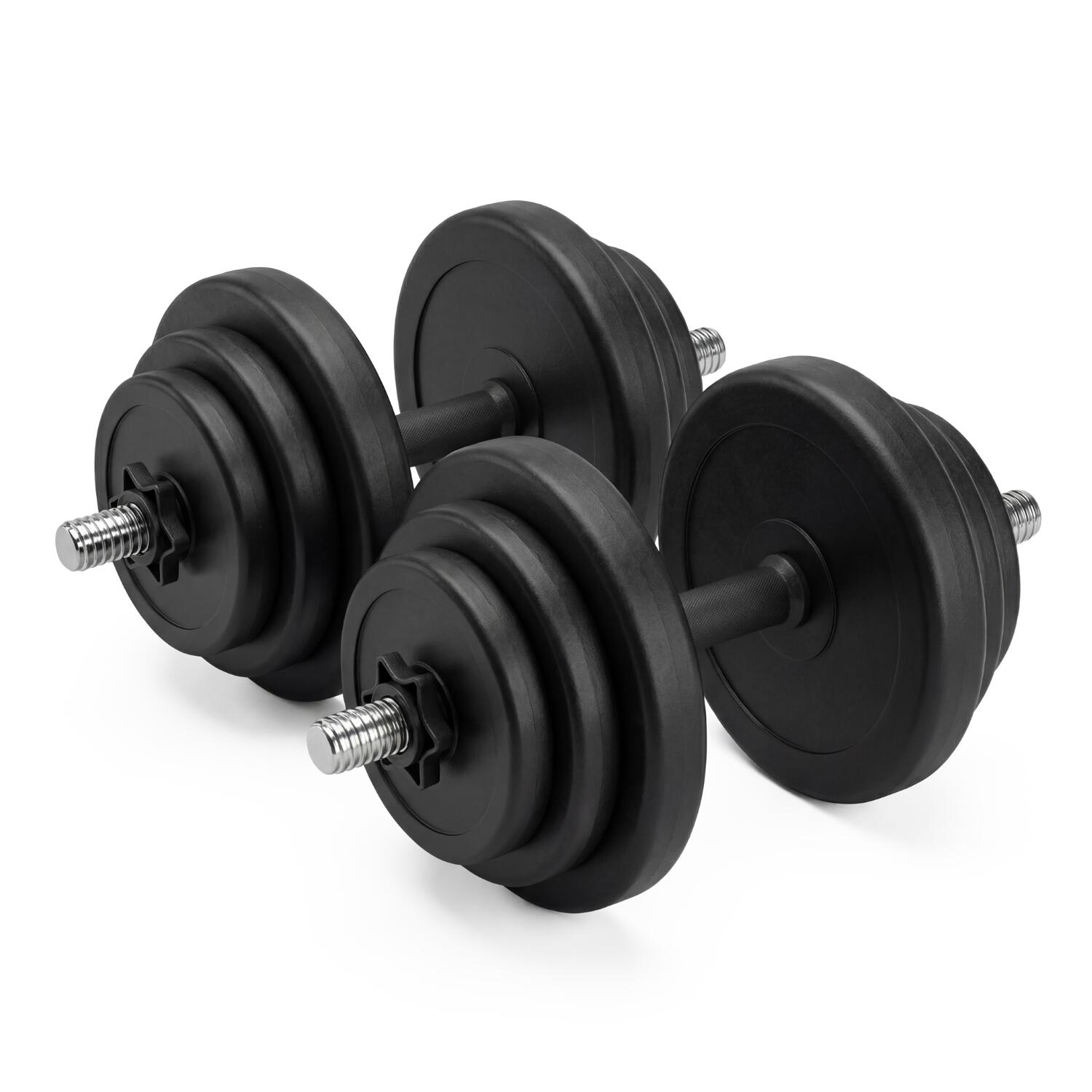 Set de mancuernas ajustables - Vinilo - 2 x 14 kg (28 kg) 1/7