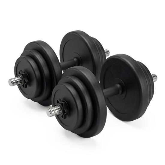 Kurzhanteln - Hanteln - Verstellbar - Vinyl - 2 x 14 kg (28 kg)