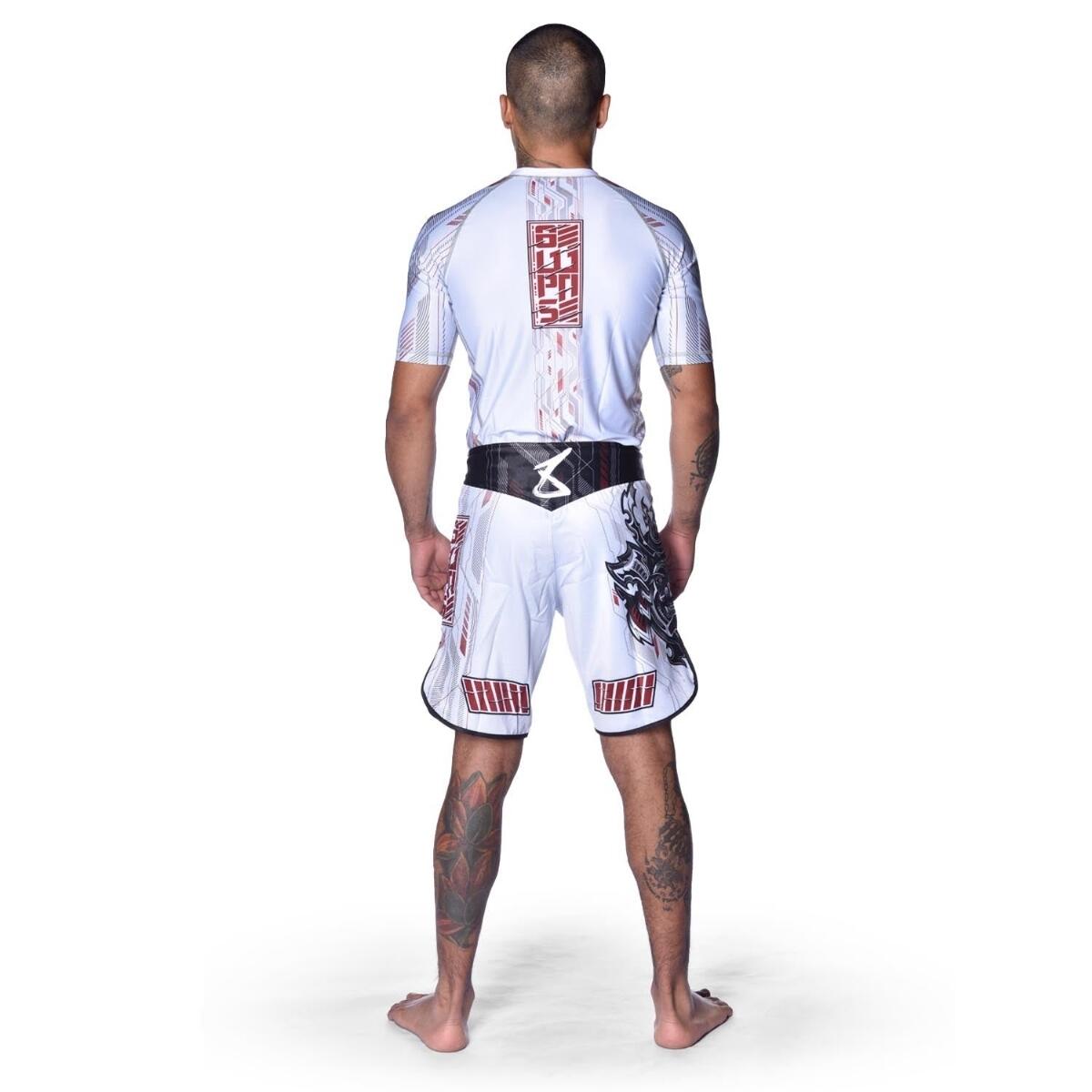 8 WEAPONS Fight Shorts, Samurai 2.0, white-red, XL 8/8